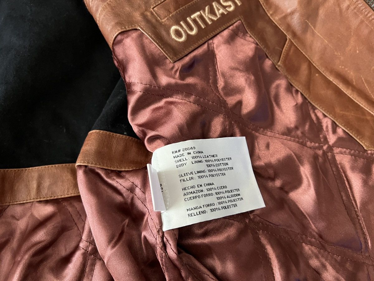 Outkast Vintage Outkast - 100% Leather Bomber Jacket Y2K Embroidery Size US L / EU 52-54 / 3 - 11 Thumbnail