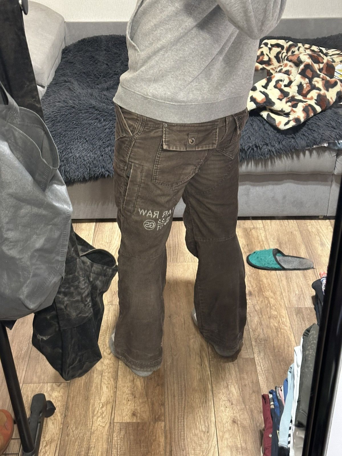 G-Star G Star Raw Vintage Cargo Velvet Pants Big Logo Size US 31 - 24 Thumbnail