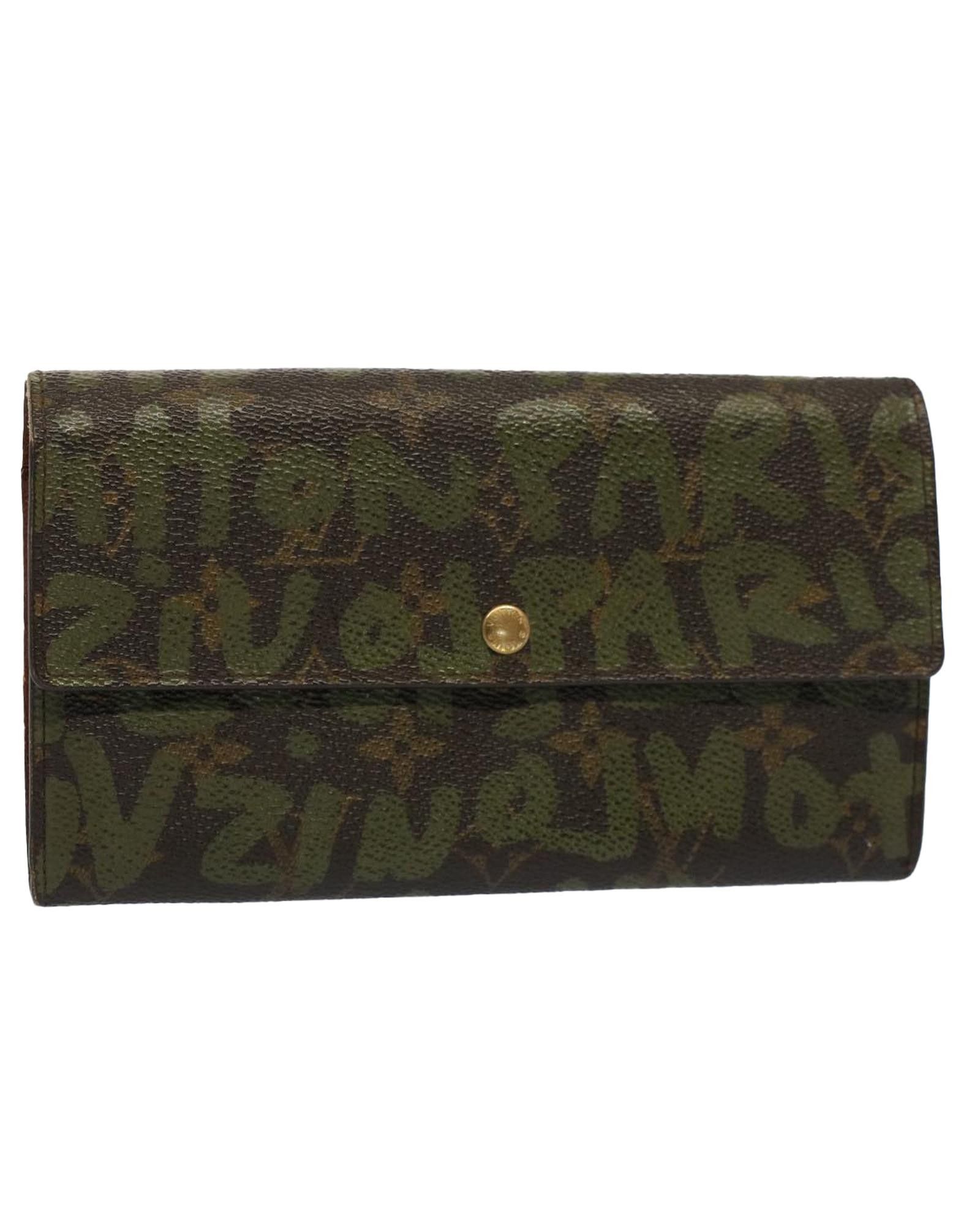 image of Louis Vuitton Monogram Credit Wallet With Graffiti Print, Women's