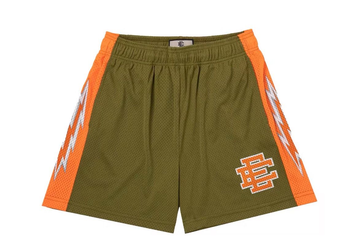 Eric Emanuel Eric Emanuel EE Olive & Orange lightning bolt shorts medium Size US 30 / EU 46 - 1 Thumbnail