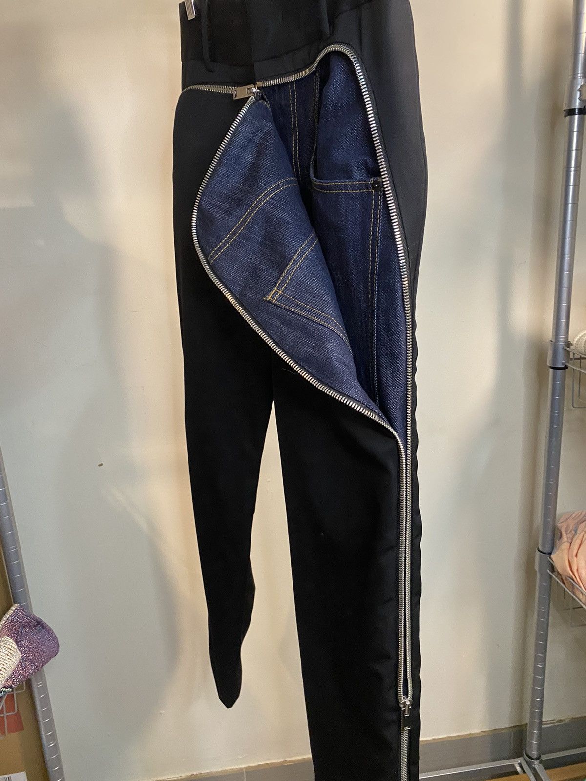 Juun.J Slacks / denim hybrid zippered pant Size US 29 - 2 Thumbnail