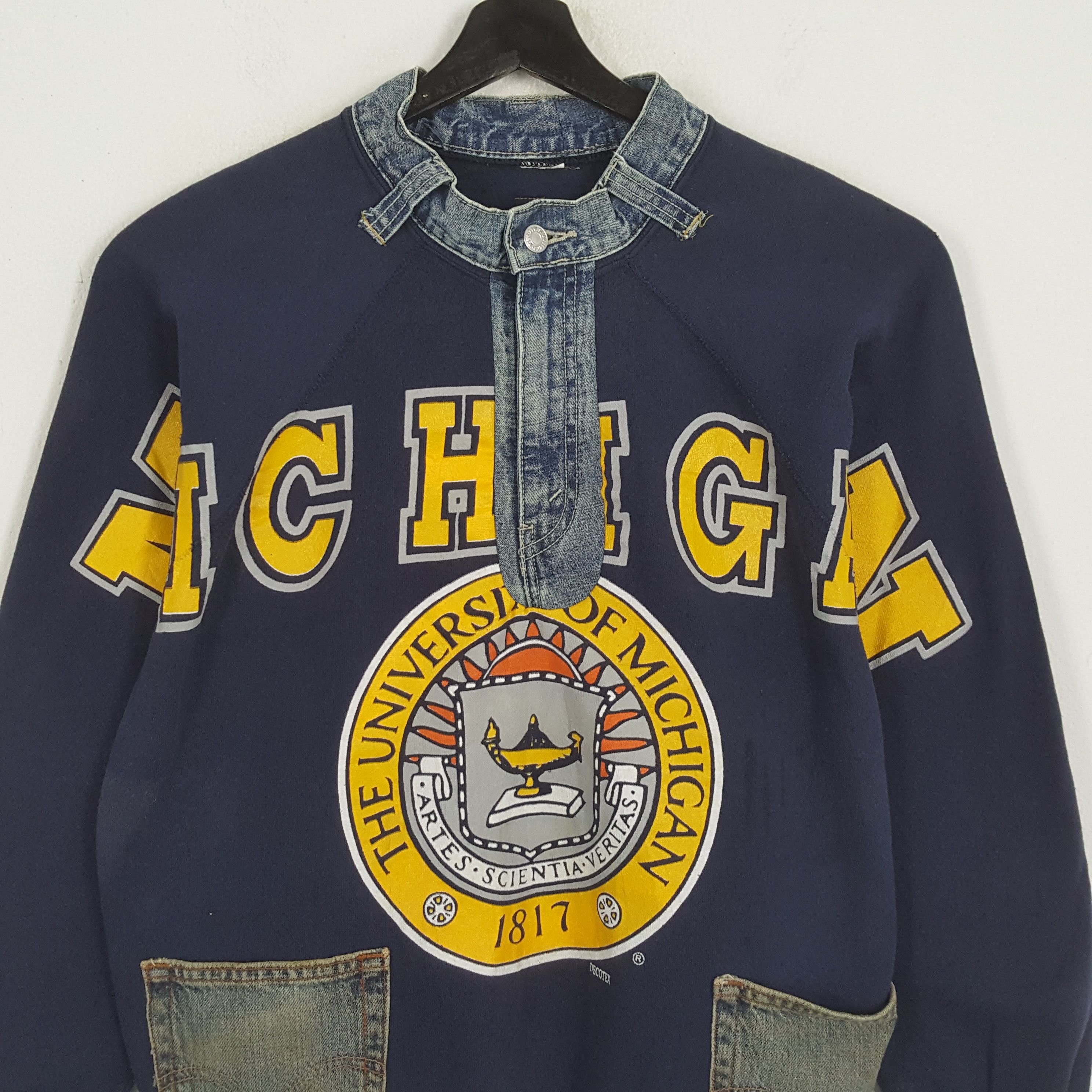 Vintage UNIVERSITY OF MICHIGAN Streetwear Style Custom Sweatshirt Size US L / EU 52-54 / 3 - 2 Thumbnail