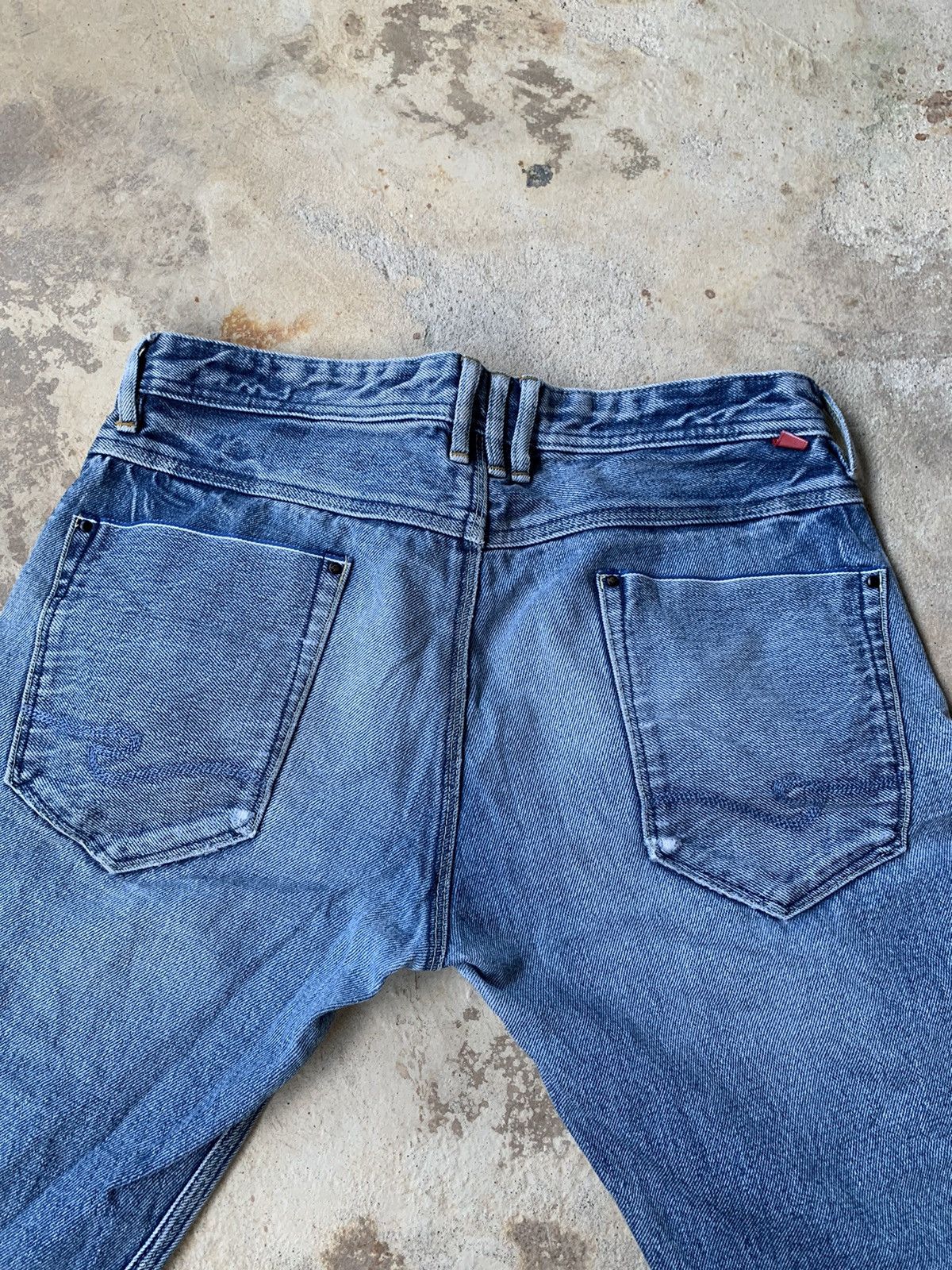 If Six Was Nine × Japanese Brand × Le Grande Bleu (L.G.B.) DISTRESSED NCFM RIELABO SELVEDGE DENIM Size US 32 / EU 48 - 6 Thumbnail