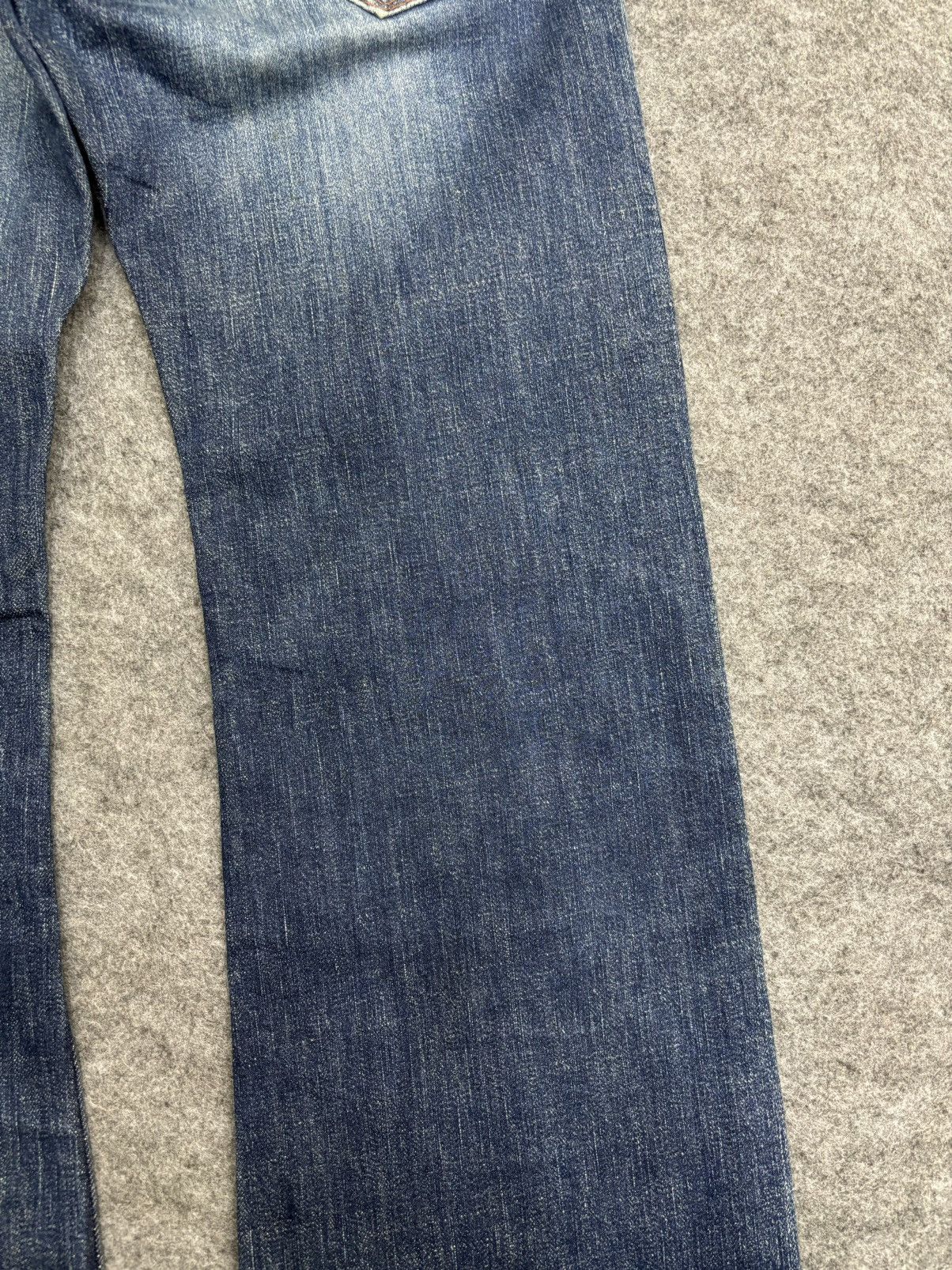 Japanese Brand 💥Super Flare💥Vtg 90s Style Blue Way StoneWash Denim F472 Size US 32 / EU 48 - 19 Thumbnail