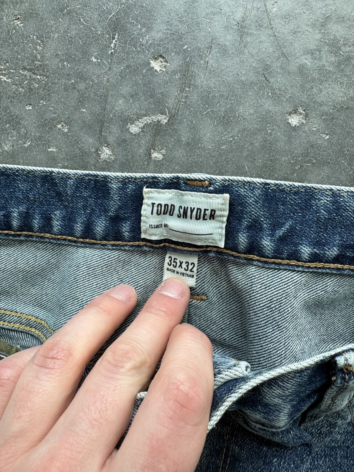 Todd Snyder Todd Snyder Slim Fit Denim Jeans 35x32 Size US 35 - 4 Thumbnail