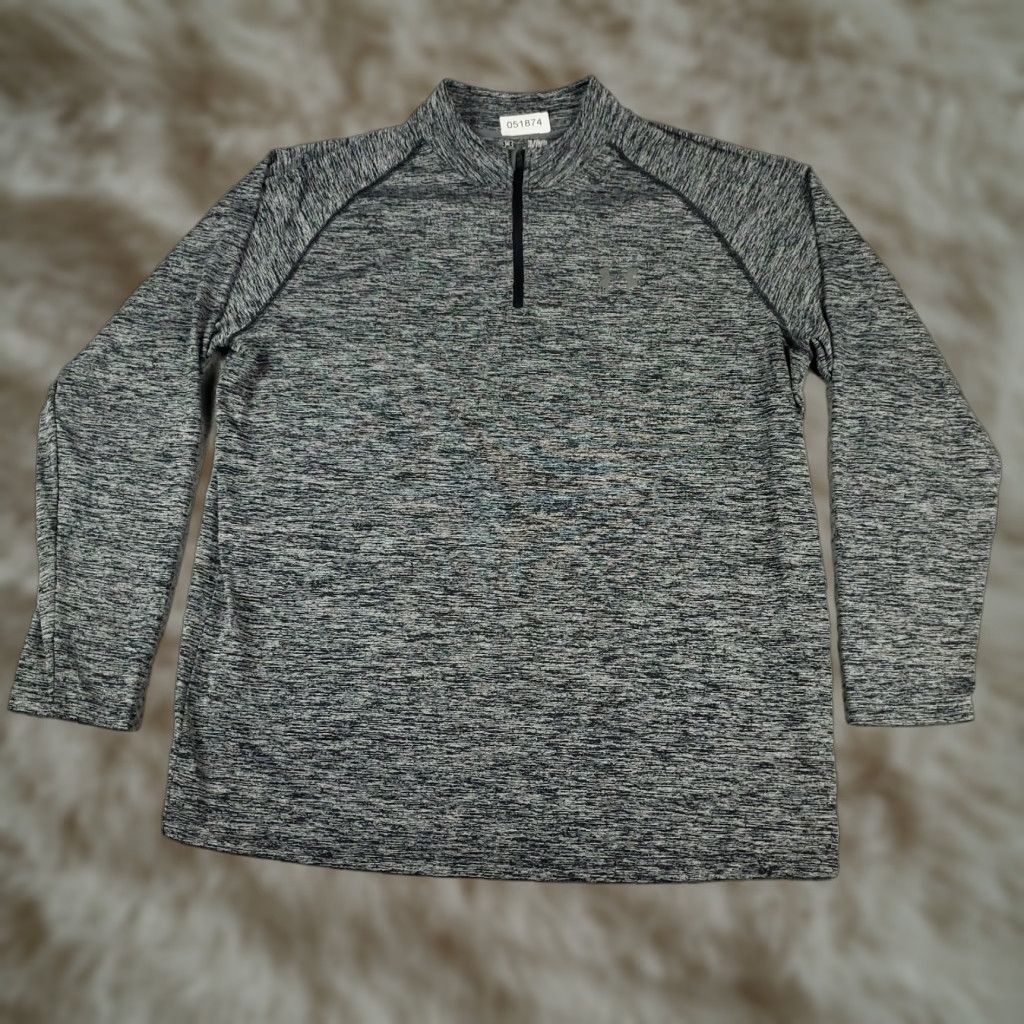 Under Armour Under Armour T Shirt Mens XL Gray 1/4 Zip Pullover Long Sleeve Shirt Adult XL Gray 1/4 Zip Activewear Modern Sports Size US XL / EU 56 / 4 - 1 Thumbnail