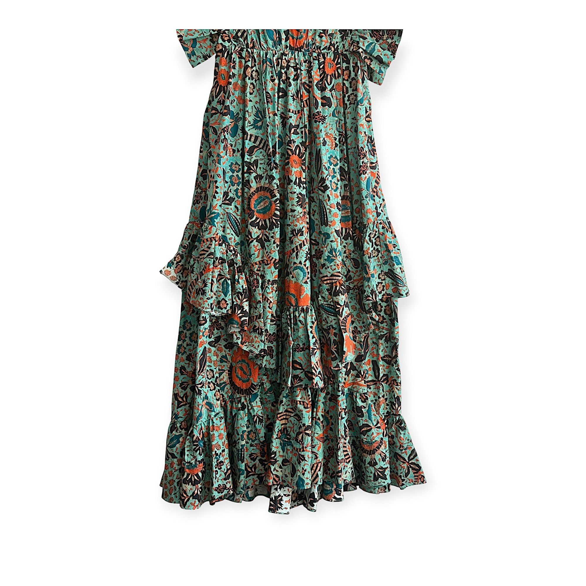 Ulla Johnson Ulla Johnson Delila Dress Jade Floral Print Cotton Midi Size Size S / US 4 / IT 40 - 11 Thumbnail
