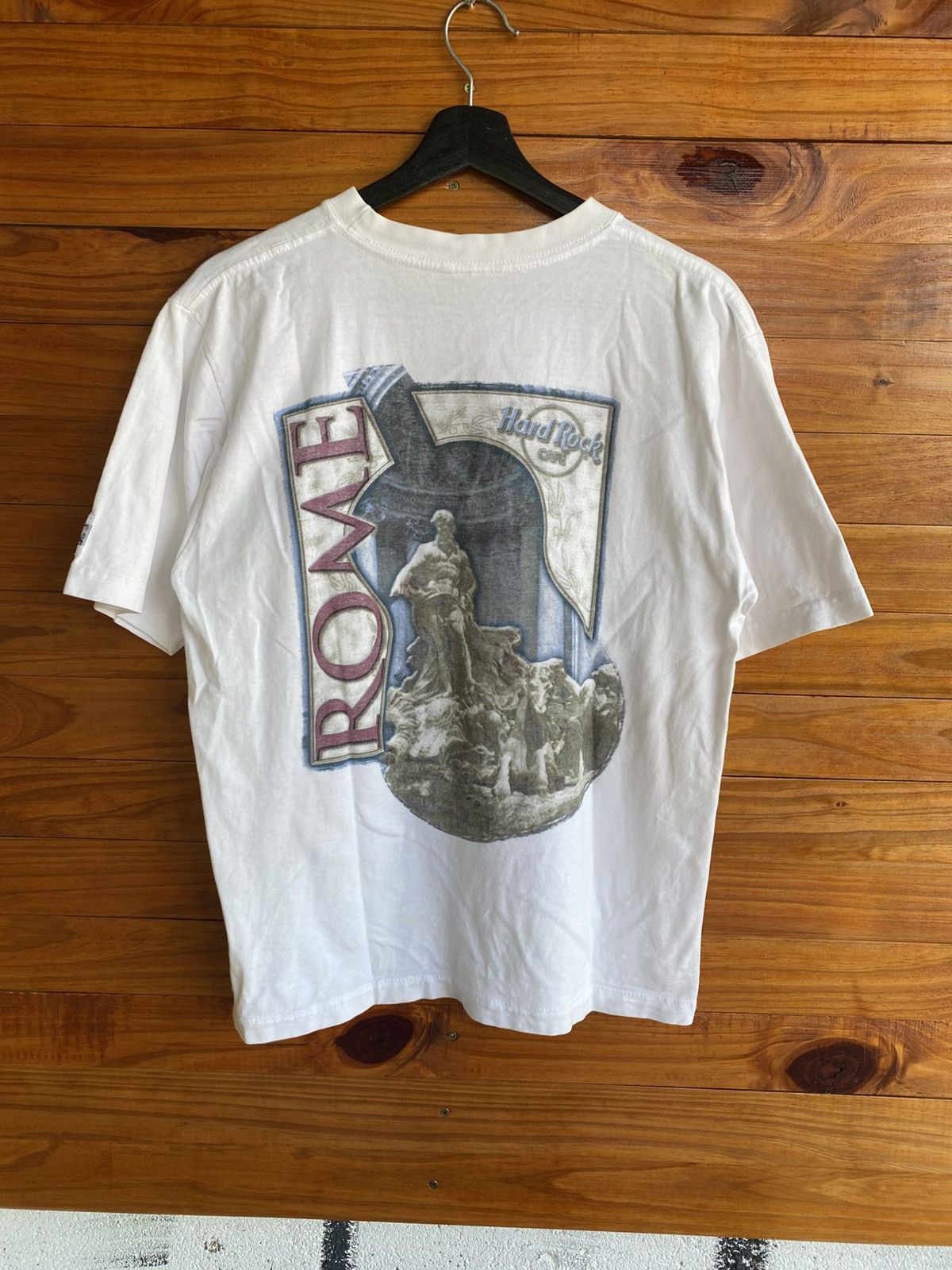 Hard Rock Cafe Vintage Hard Rock Cafe Paris & Rome White T-Shirts 90s Size US S / EU 44-46 / 1 - 3 Thumbnail