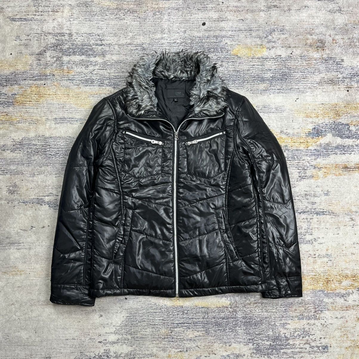 Tornado Mart Mossimo fur collar puffer riders jacket vkei style Size US L / EU 52-54 / 3 - 1 Thumbnail