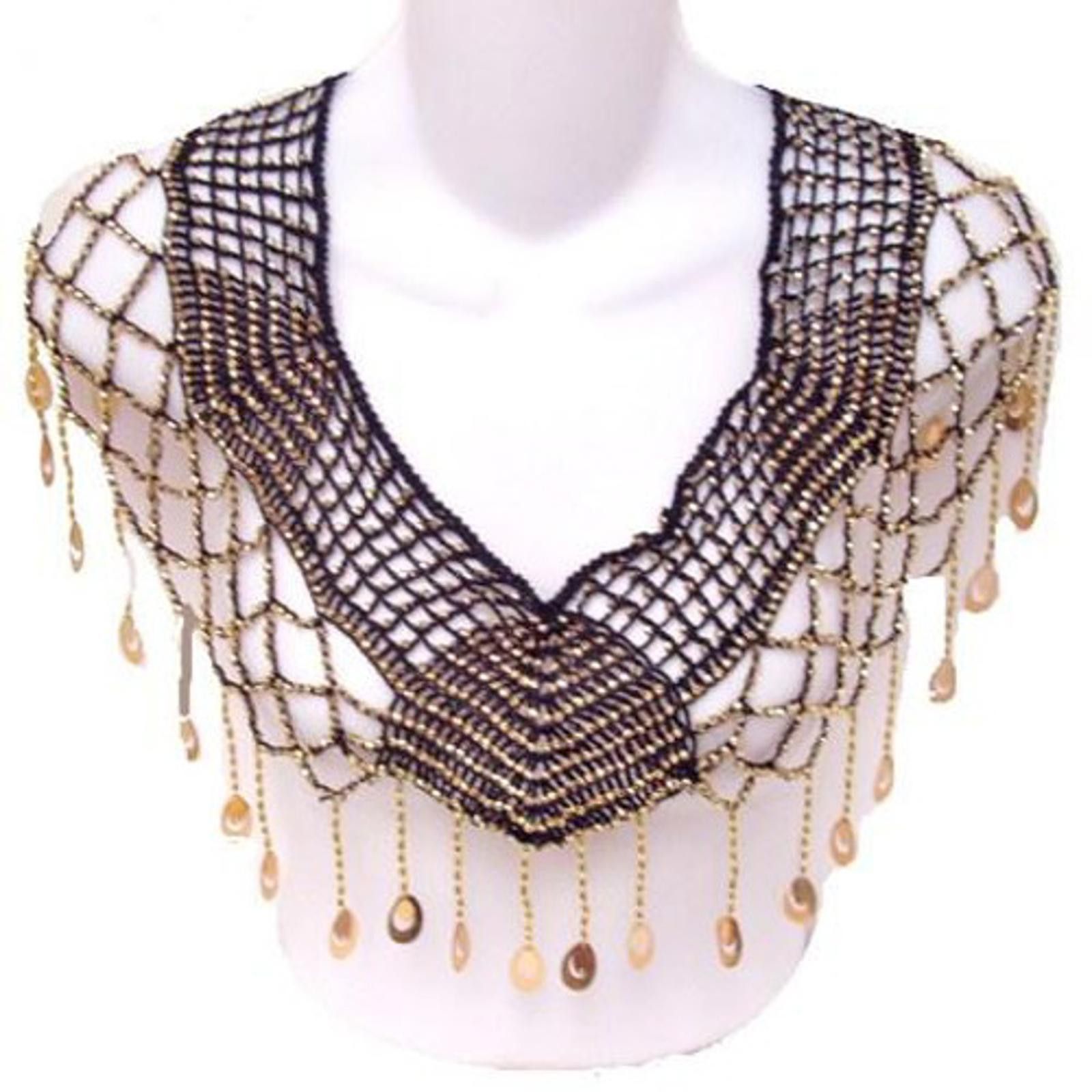 Designer Sequin LightWeight Shawl Gold/Black Size ONE SIZE - 1 Preview