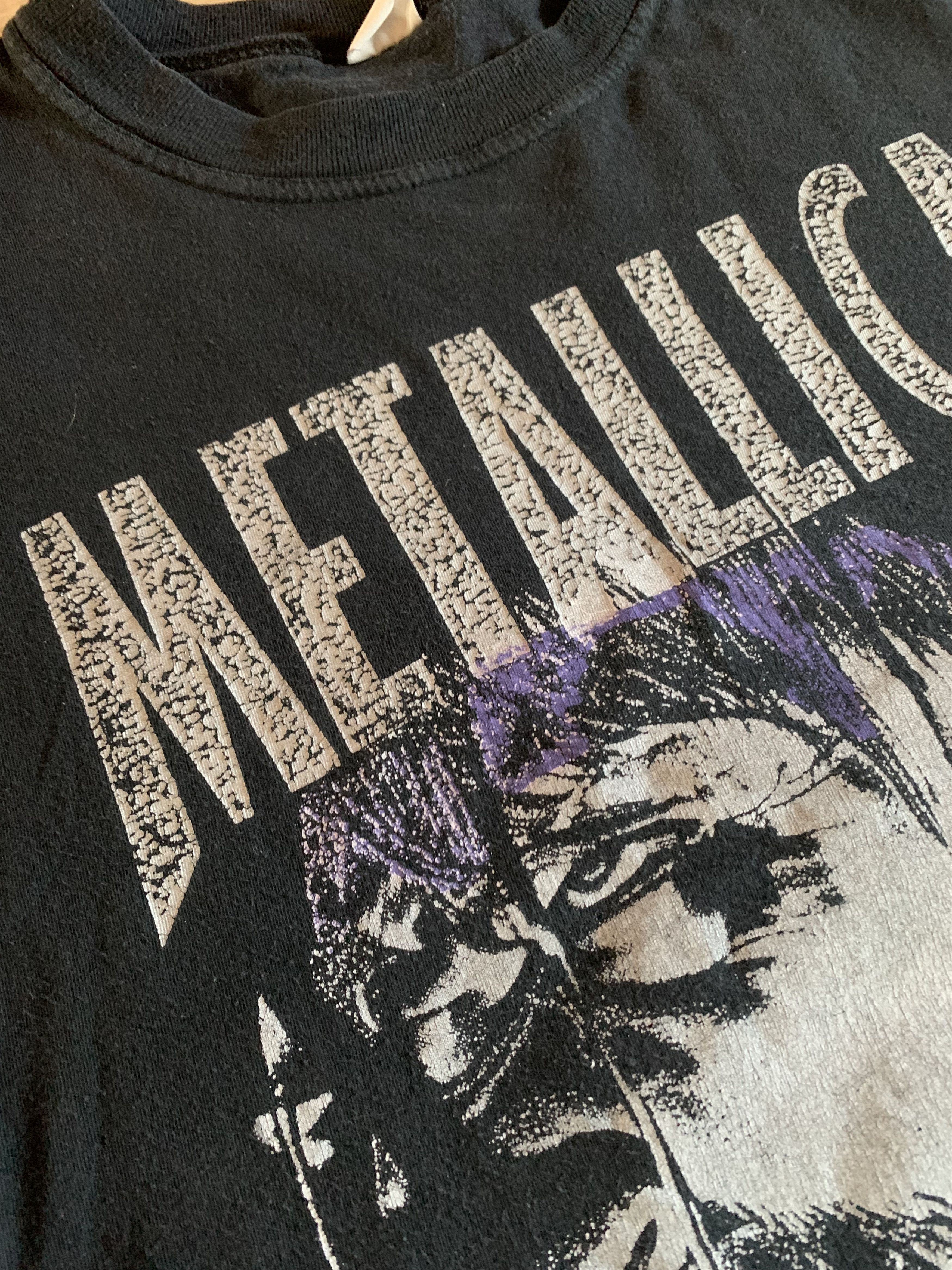Band Tees × Metallica × Vintage Metallica Black Band Tee Rock T-shirt Size US L / EU 52-54 / 3 - 2 Thumbnail