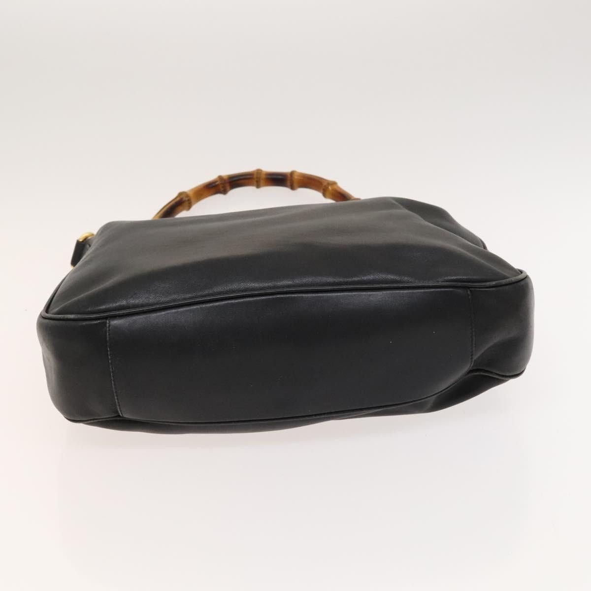 Gucci GUCCI Bamboo Shoulder Bag Leather Black Gold 001 1014 1577 0 Size ONE SIZE - 9 Thumbnail