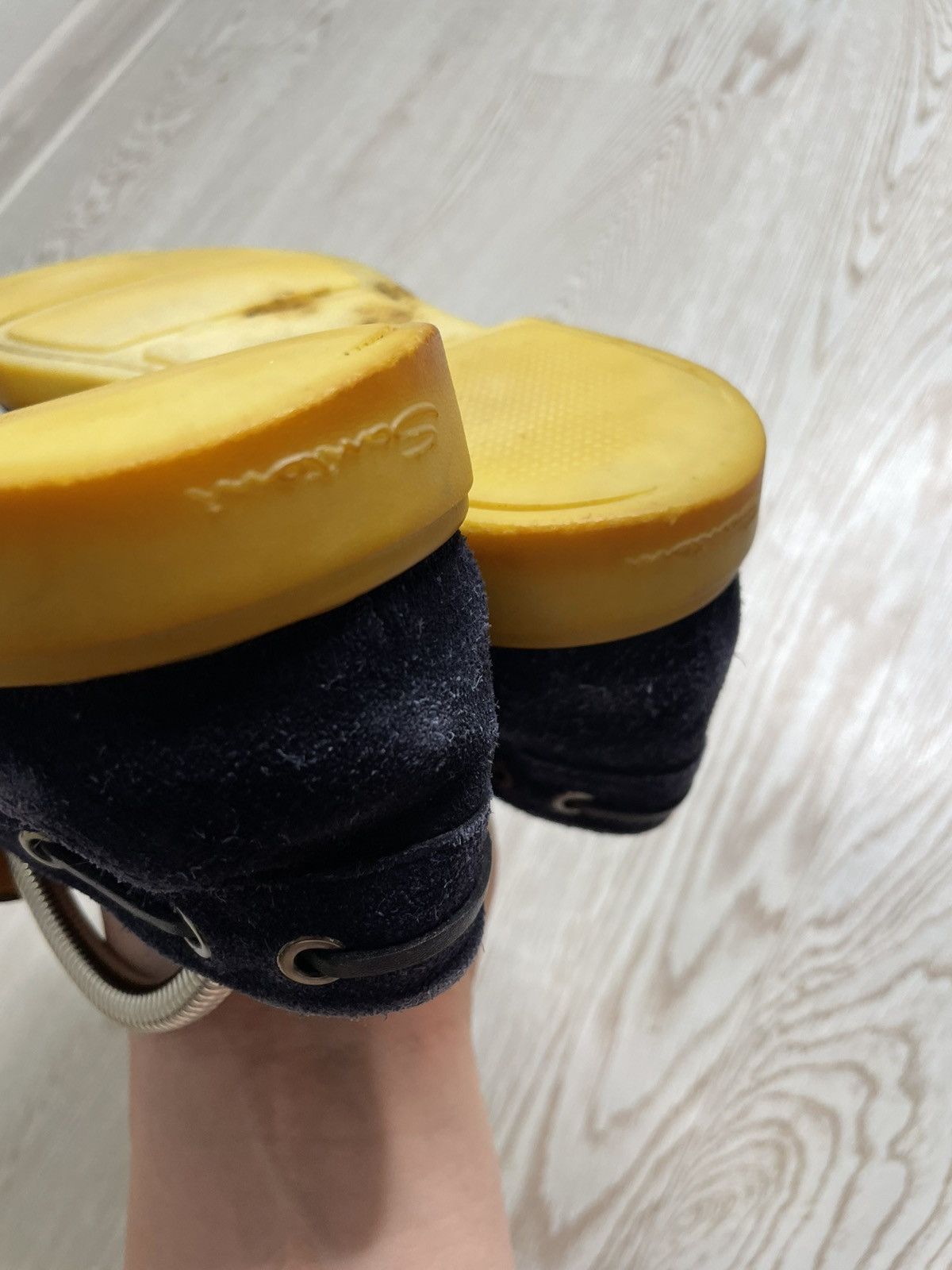 Santoni × Vintage Santoni Navy Blue suede loafers size UK 8,5 Size US 8.5 / EU 41-42 - 12 Thumbnail