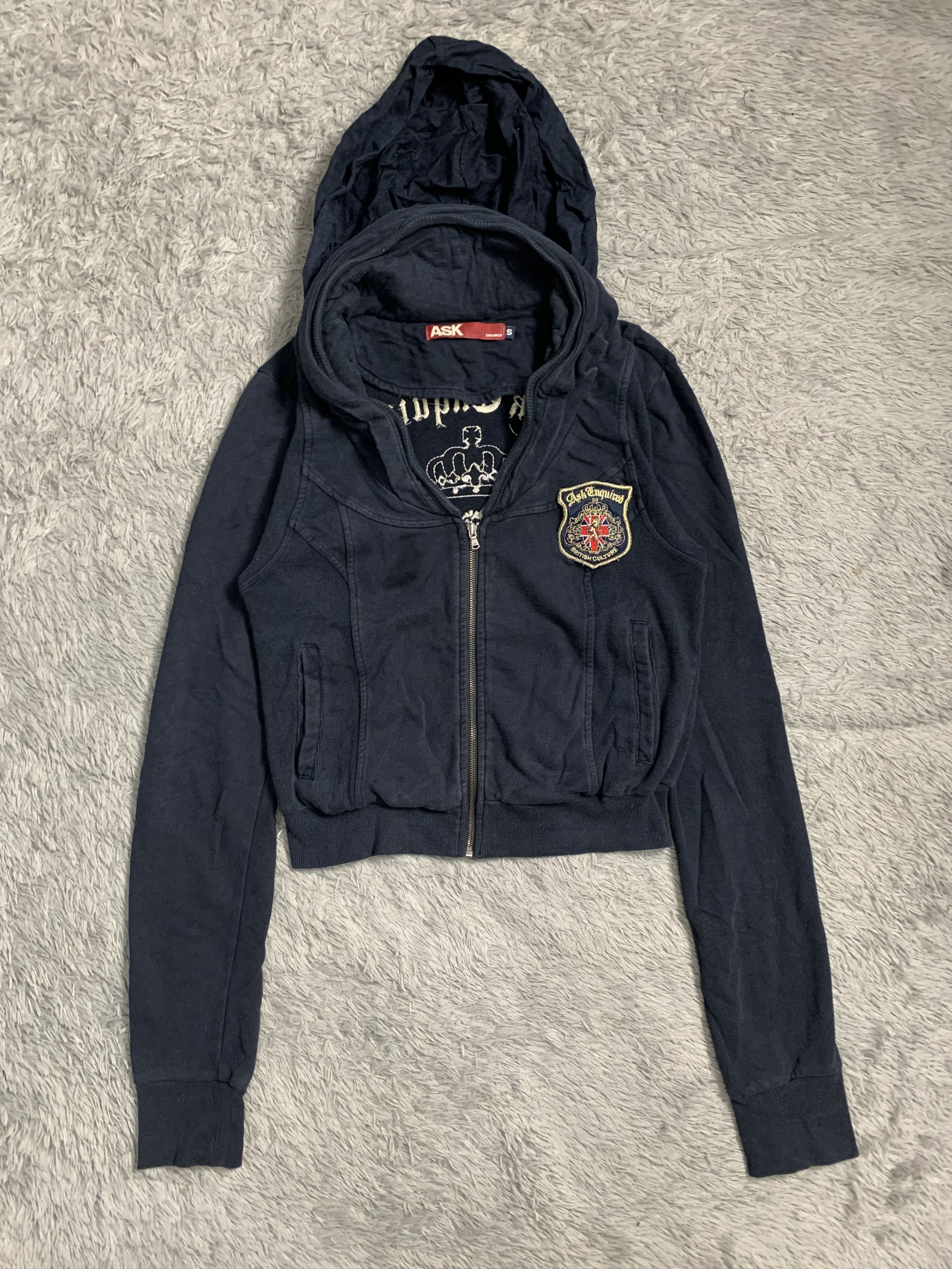 Japanese Brand Time-Worn Essentials Ask Hidden Zip Hoodie Size US S / EU 44-46 / 1 - 1 Thumbnail