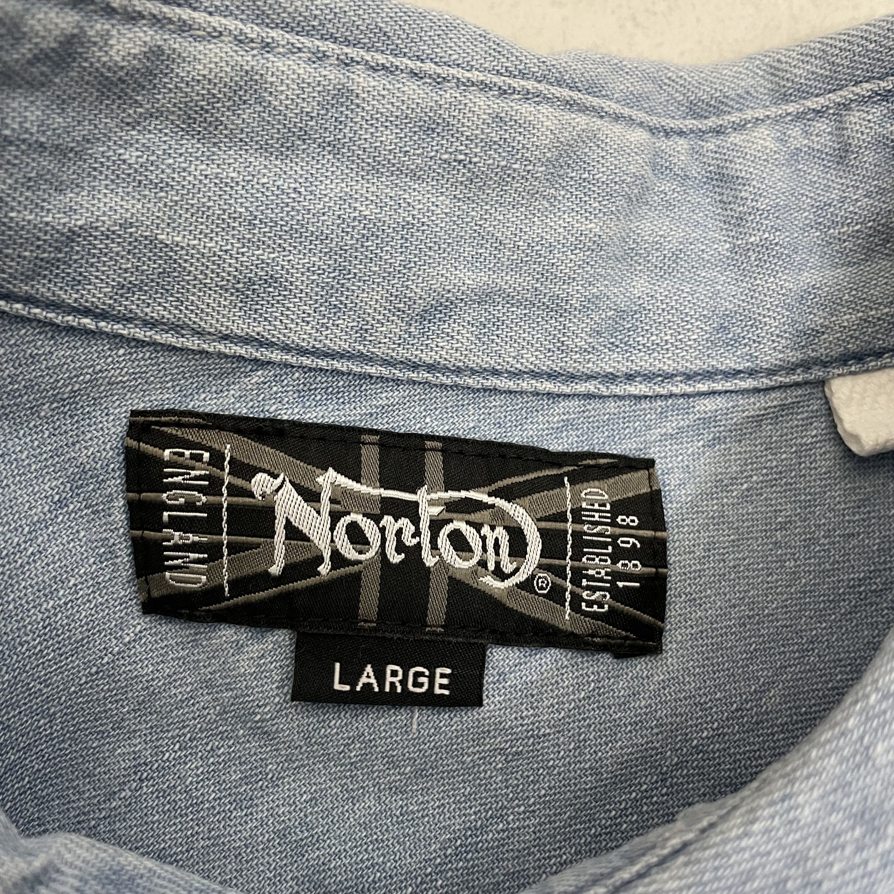 Norton ⭐️SALE⭐️ [L] NORTON MOTORCYCLE DENIM SHIRT Size US L / EU 52-54 / 3 - 6 Thumbnail
