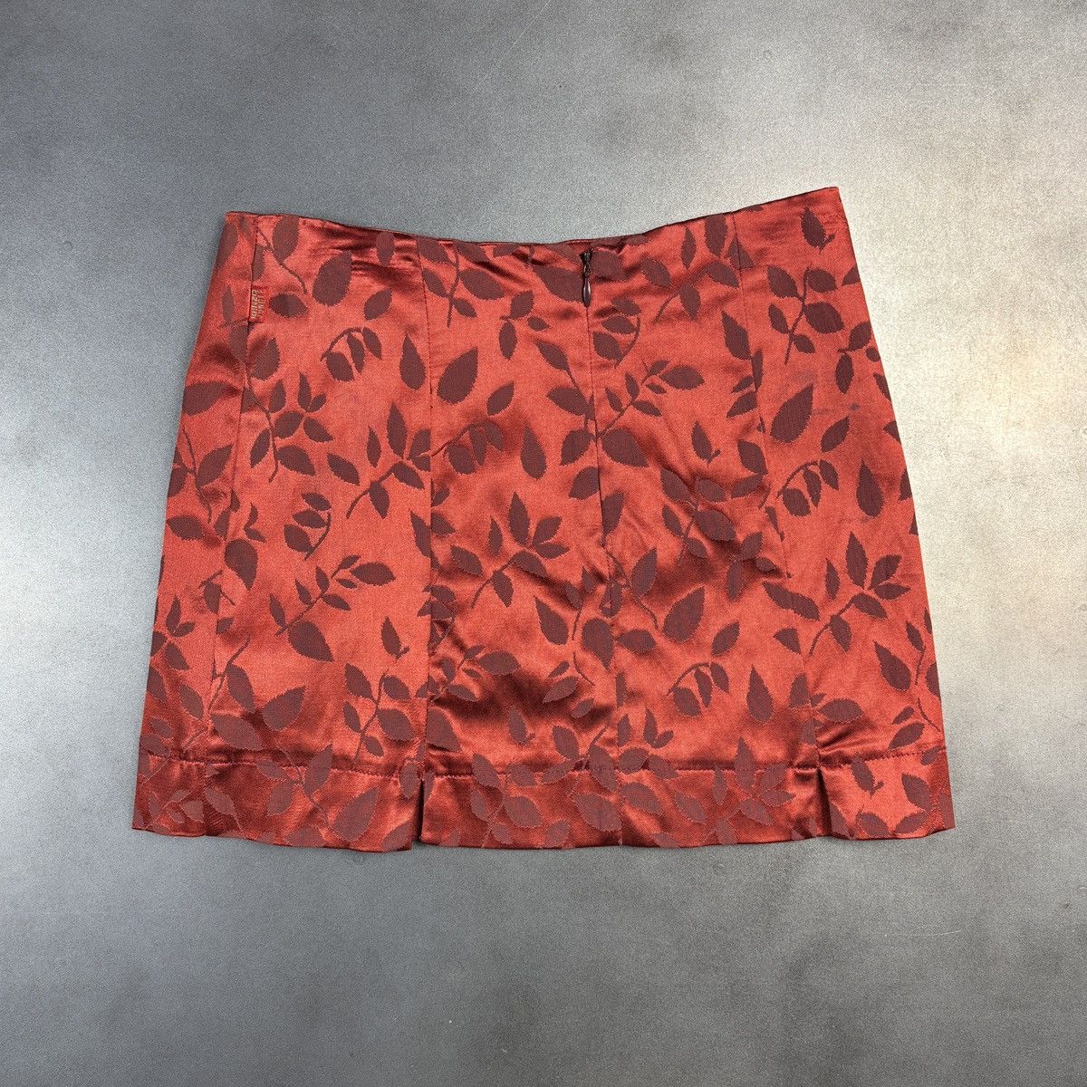 Kenzo × Vintage Vintage Kenzo Jungle Mini Skirt 1990s Satin Brocade Jacquard Size 30" / US 8 / IT 44 - 6 Thumbnail