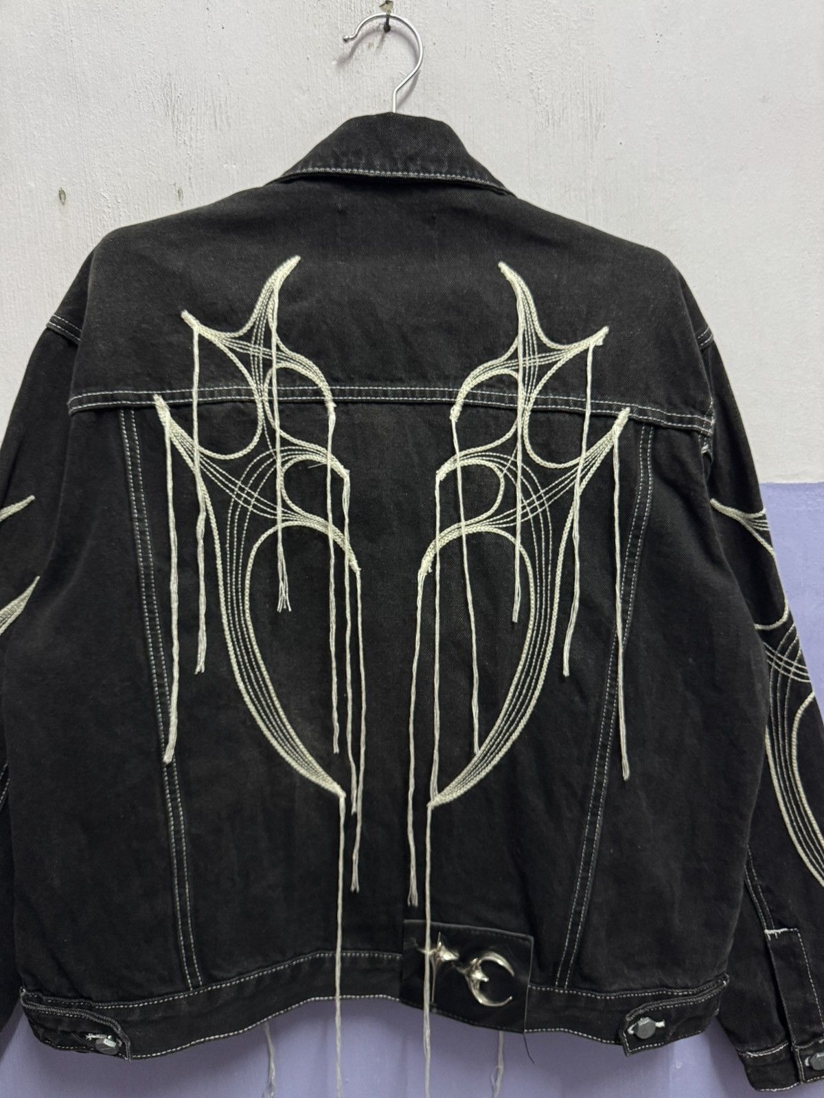 Thug Club THUG CLUB FW23 Black Denim Jacket with Iconic TC Logo Unisex Size US M / EU 48-50 / 2 - 15 Thumbnail