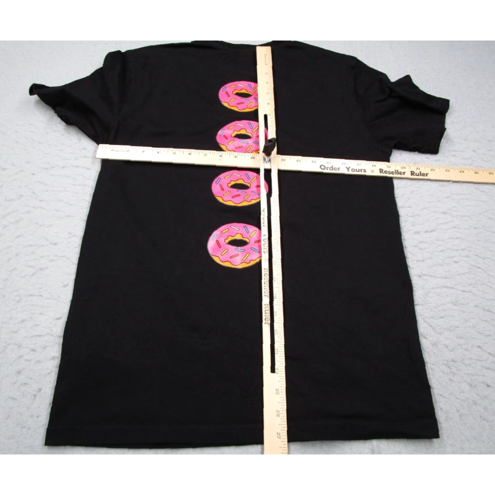 Vintage VINTAGE The Simpsons T-Shirt Mens XL Black Graphic Cartoon Donut Embroidered Tee Size US XL / EU 56 / 4 - 4 Thumbnail