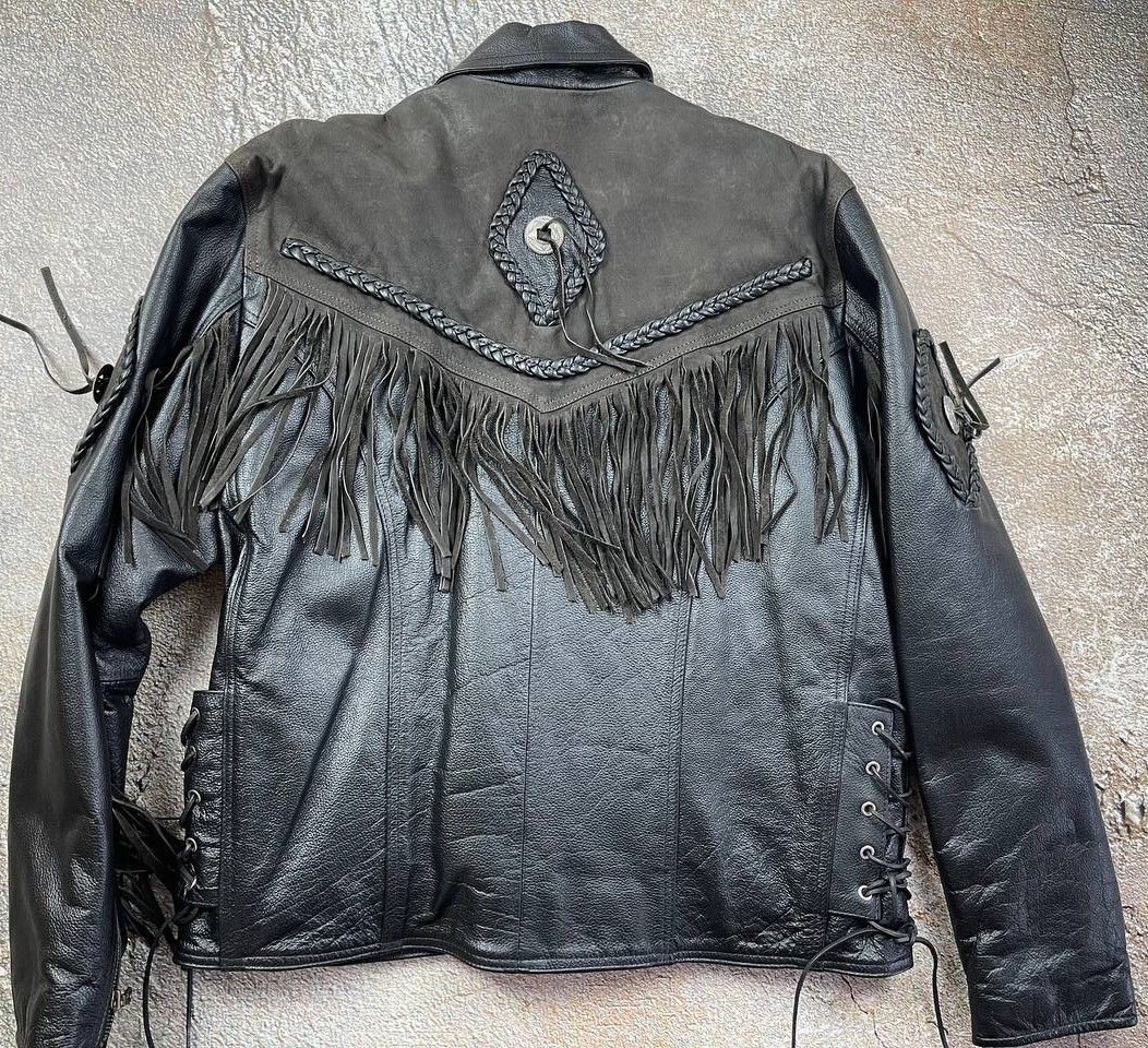 Vintage Indian Vintage leather jacket Size US L / EU 52-54 / 3 - 2 Thumbnail