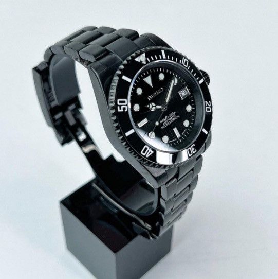 Japanese Brand Seiko Mod Submariner Date Black Oyster Steel Watch NH35 Size ONE SIZE - 3 Thumbnail