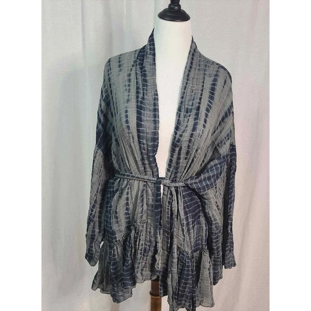 Free People Free People Womens Sasha Tie Dye Kimono XS/S Boho Cover Up Size S / US 4 / IT 40 - 2 Thumbnail