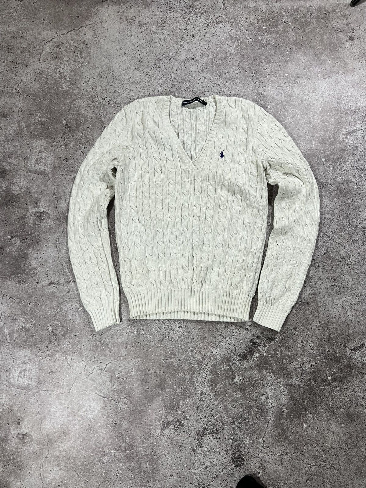 Polo Ralph Lauren Polo Ralph Lauren sweater Knitted vintage 90s V-neck Y2k Size L / US 10 / IT 46 - 3 Thumbnail
