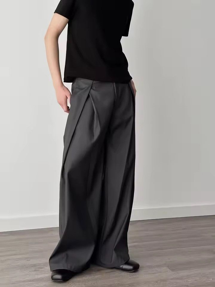 Vintage Wide Leg Dress Pants, Pleated Formal Trousers Size US 30 / EU 46 - 3 Thumbnail