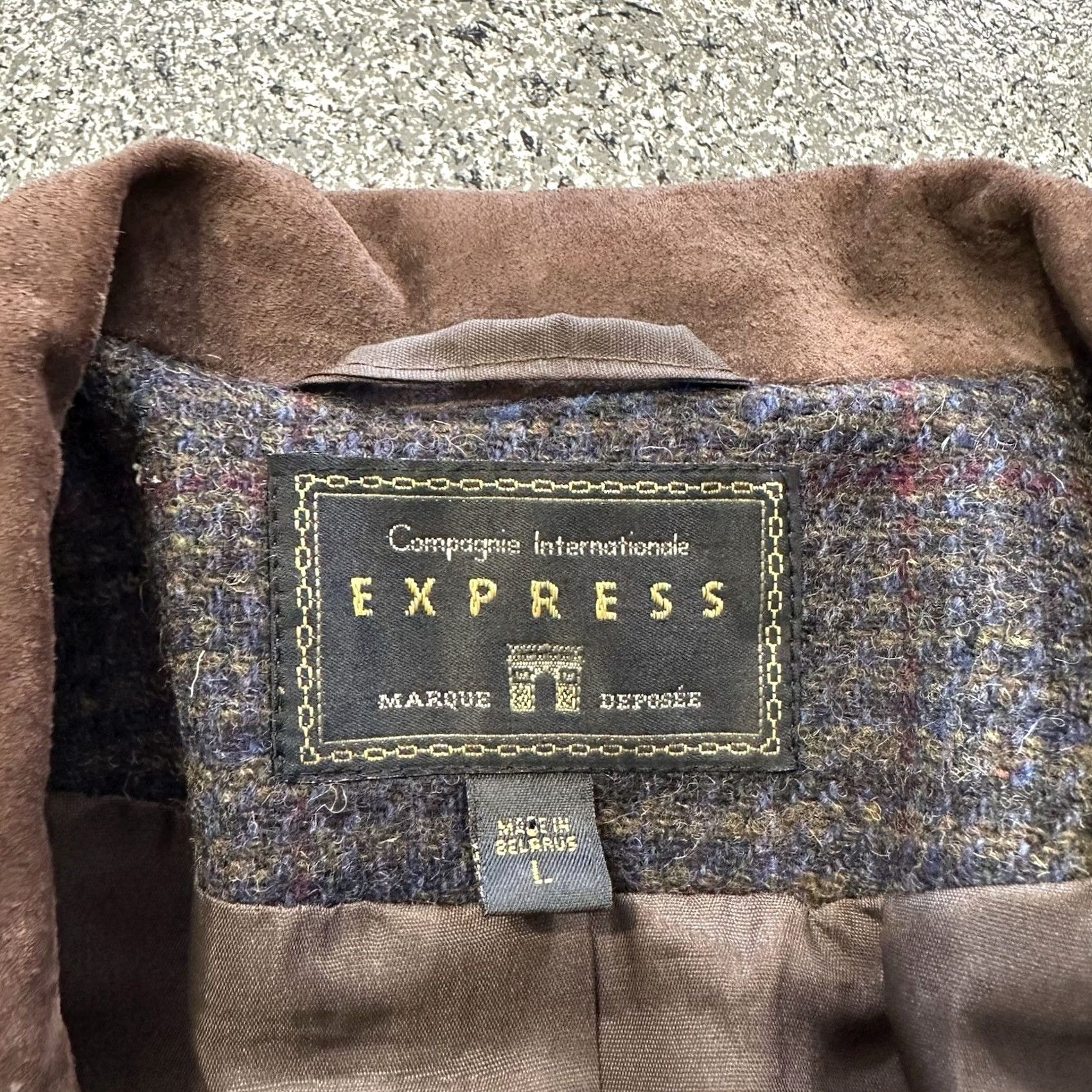 Express VINTAGE Express Blazer Womens L Wool Plaid Tweed Size L / US 10 / IT 46 - 2 Thumbnail