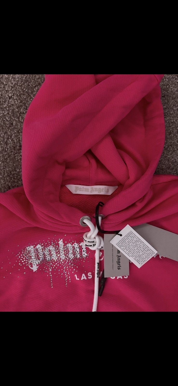 Palm Angels Palm Angels Rhinestone Sprayed LA Hoodie Size XS / US 0-2 / IT 36-38 - 2 Thumbnail