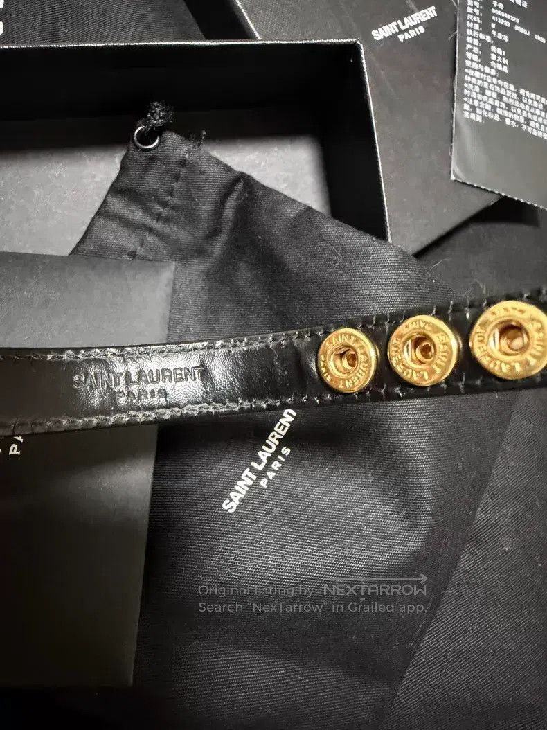 Saint Laurent Paris Saint Laurent Paris Single Row Leather Bracelet i Size ONE SIZE - 2 Thumbnail