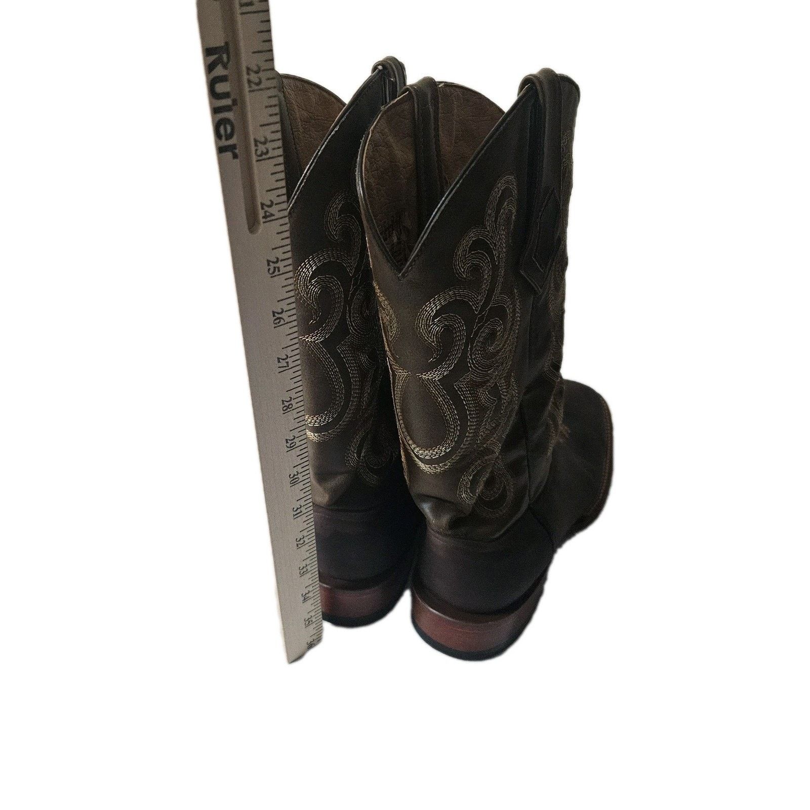 Franco Ferrari Ferrini Leather Western boots Square toe Caymam 11.5 Cowboy Size US 11 / EU 44 - 5 Thumbnail