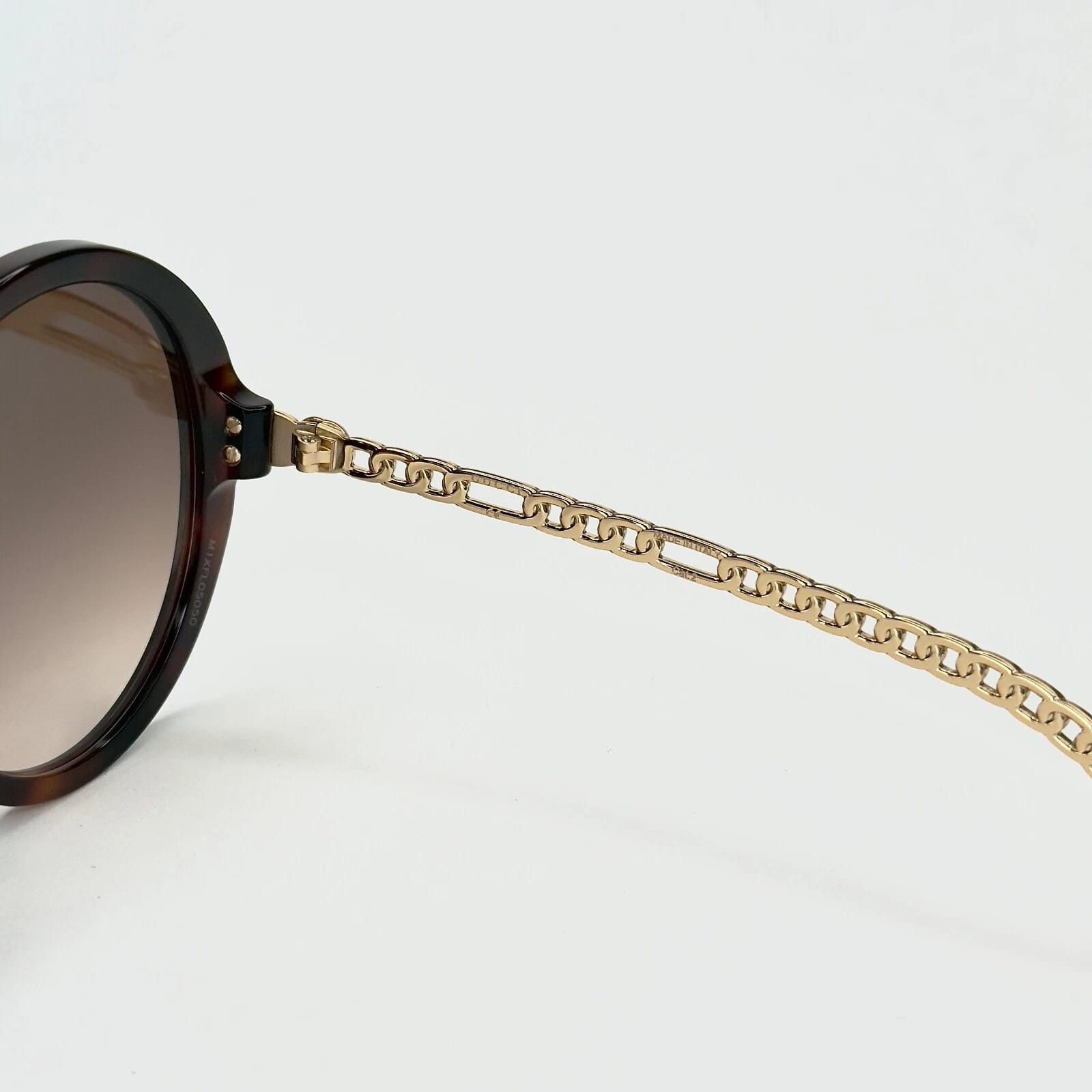 Gucci GUCCI GG0726S CHAIN 0726 Gold Brown Metal Round 002 Size ONE SIZE - 8 Thumbnail