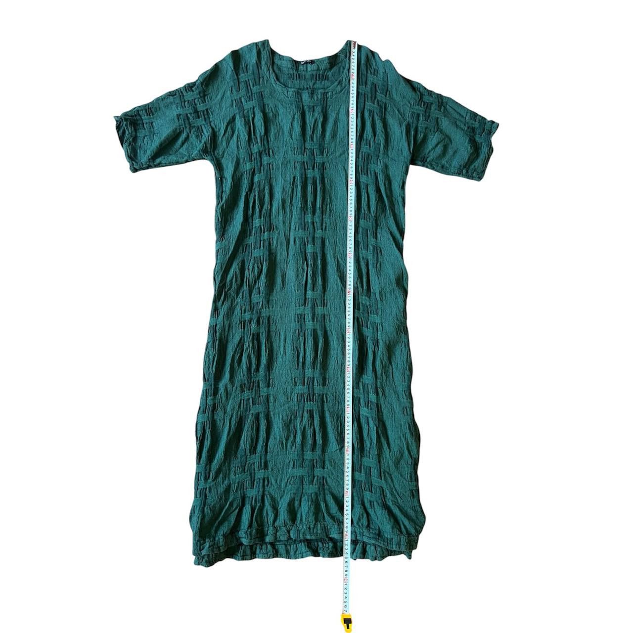 GRIZAS NET GREEN RELAXED LINEN WOMAN CASUAL DRESS