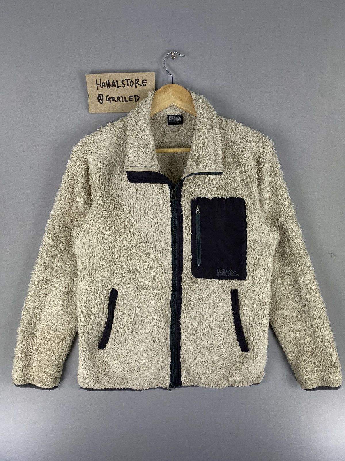 Japanese Brand First Down USA Fleece Zipper Jacket Size US S / EU 44-46 / 1 - 1 Thumbnail