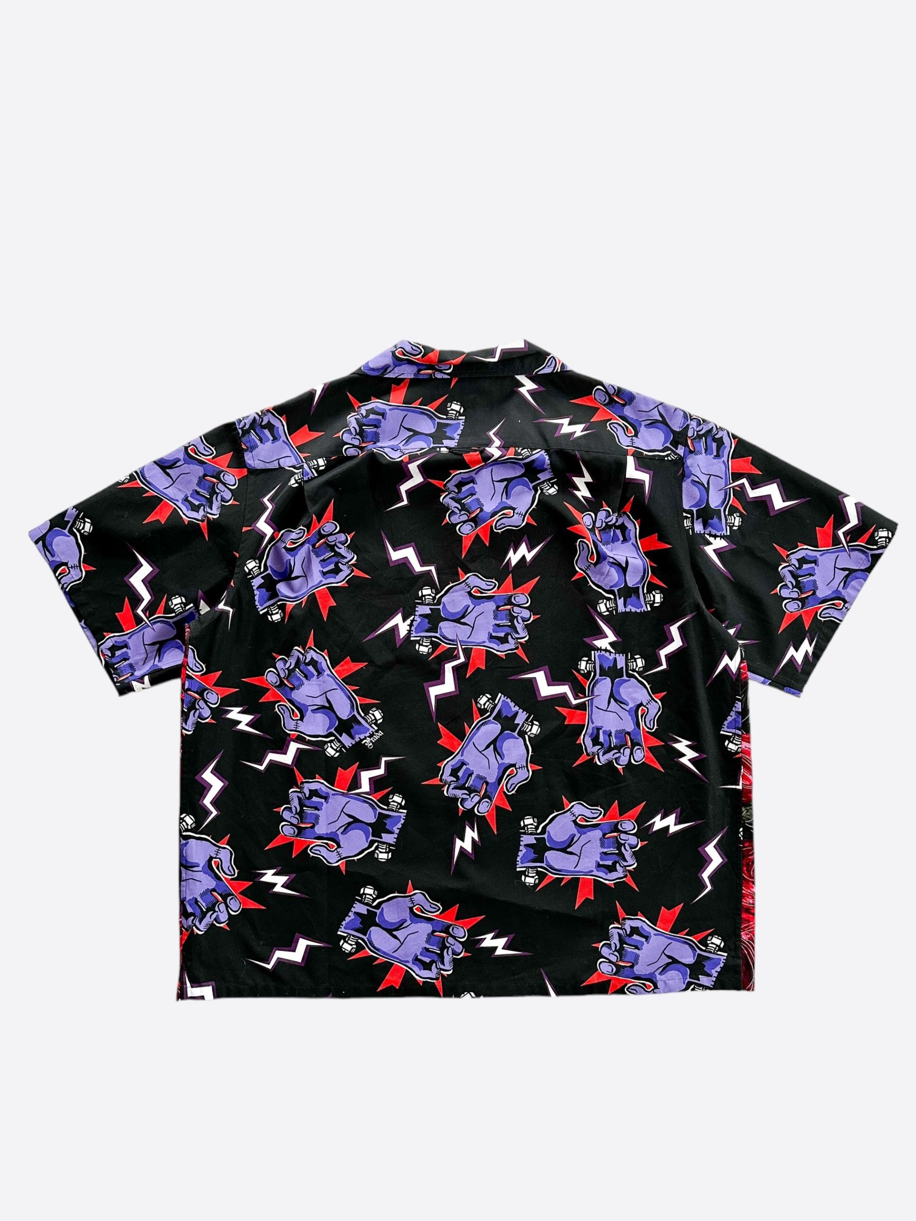 Prada Prada Frankenstein Black & Red Floral Button Up Shirt Size US XXL / EU 58 / 5 - 2 Thumbnail