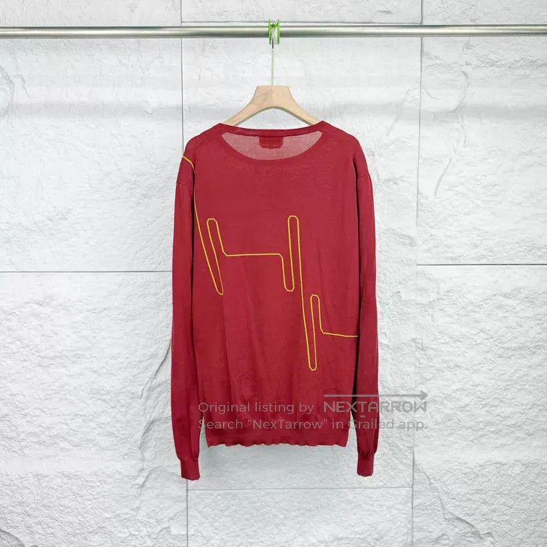 Hermes Hermes Red Classic Crew Neck Long Sleeve T-Shirt Size US L / EU 52-54 / 3 - 2 Thumbnail