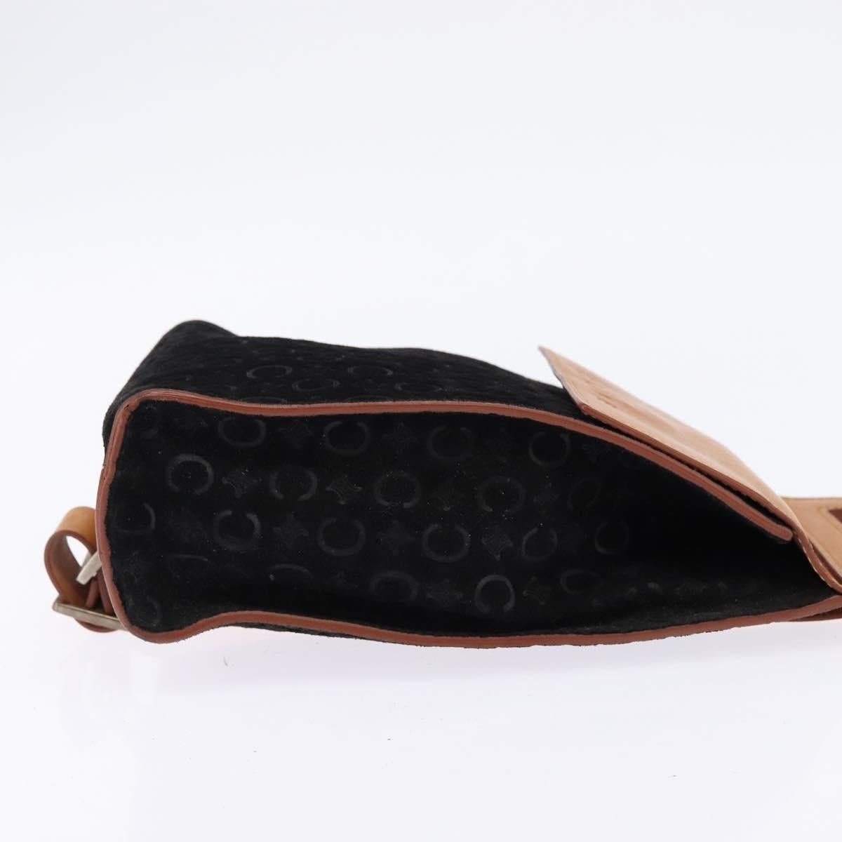 Celine CELINE C Macadam Canvas Shoulder Bag Suede Black Silver Size ONE SIZE - 5 Thumbnail