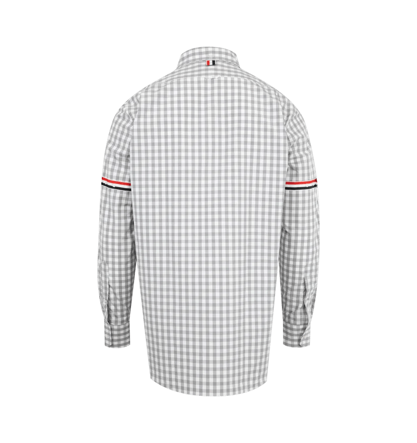 Thom Browne o1h1sh11225 Gingham Check Armband Shirt in Med Grey Size US XXL / EU 58 / 5 - 2 Thumbnail