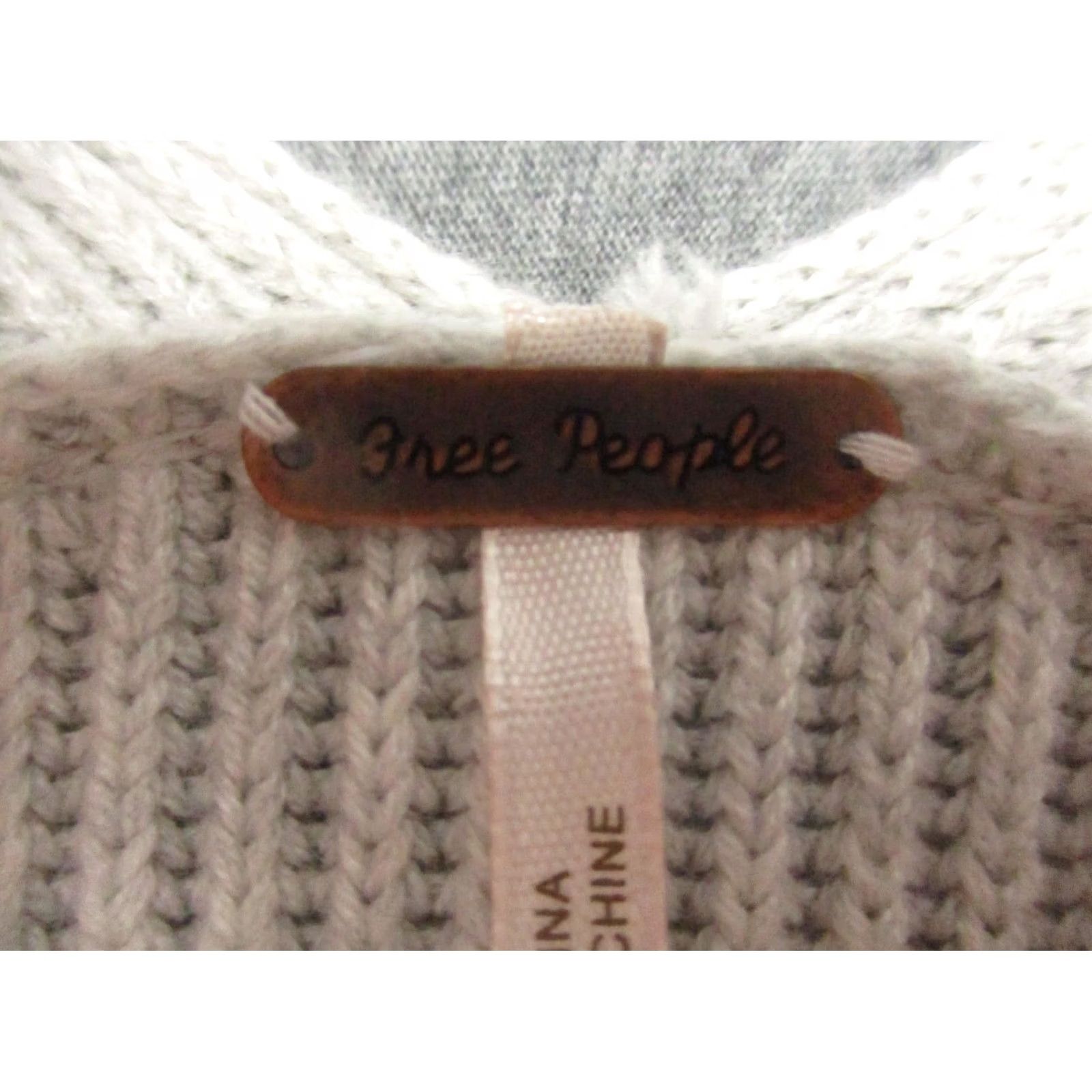 Free People Free People Sweater Puff Sleeve Gray Large Women V Neck Pullover Size L / US 10 / IT 46 - 3 Thumbnail