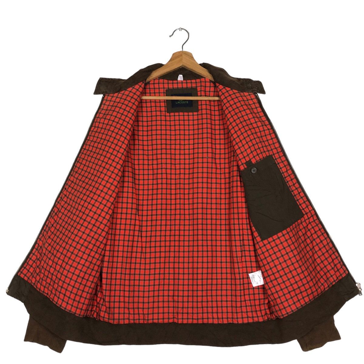 Japanese Brand 🔥Vtg Bomber Jacket Lacoste Canvas Tartan Desining Lining Size US M / EU 48-50 / 2 - 11 Thumbnail