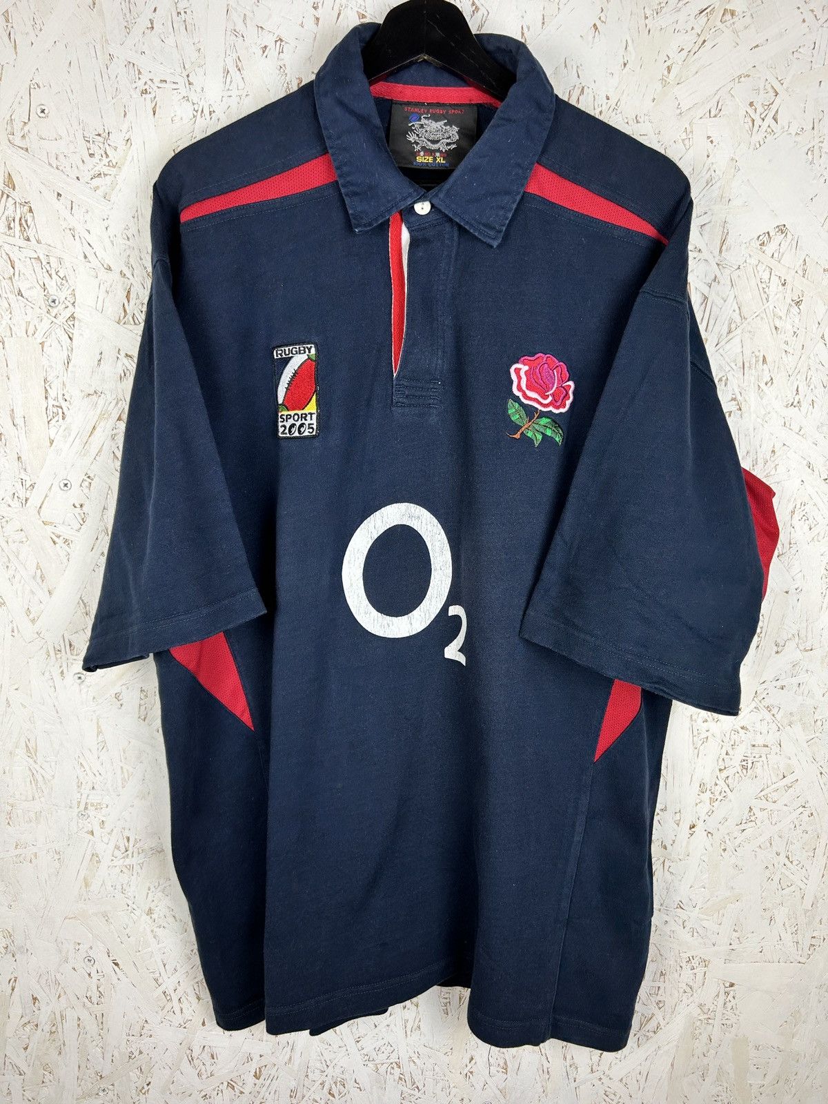 Vintage 00s Stanley Rugby Union England 2005 O2 Jersey Shirt XL Size US XL / EU 56 / 4 - 1 Thumbnail
