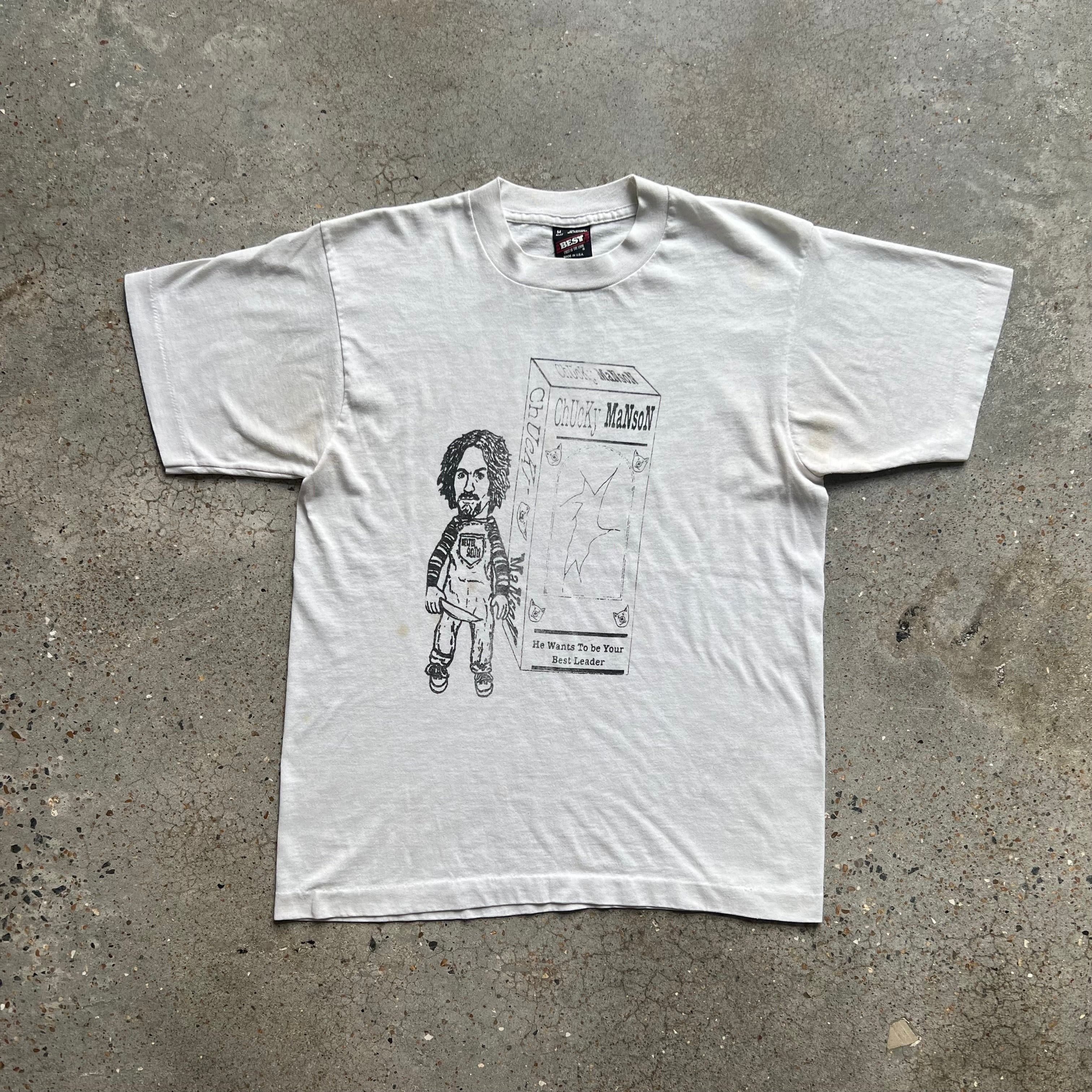 image of Vintage 90’S Chucky Manson Tee in White, Men's (Size Medium)
