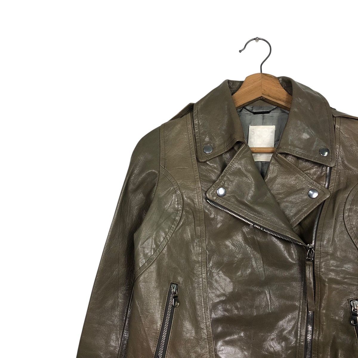 Japanese Brand Leather Jacket Double Collar Support Surface 14th Addiction Size M / US 6-8 / IT 42-44 - 8 Thumbnail
