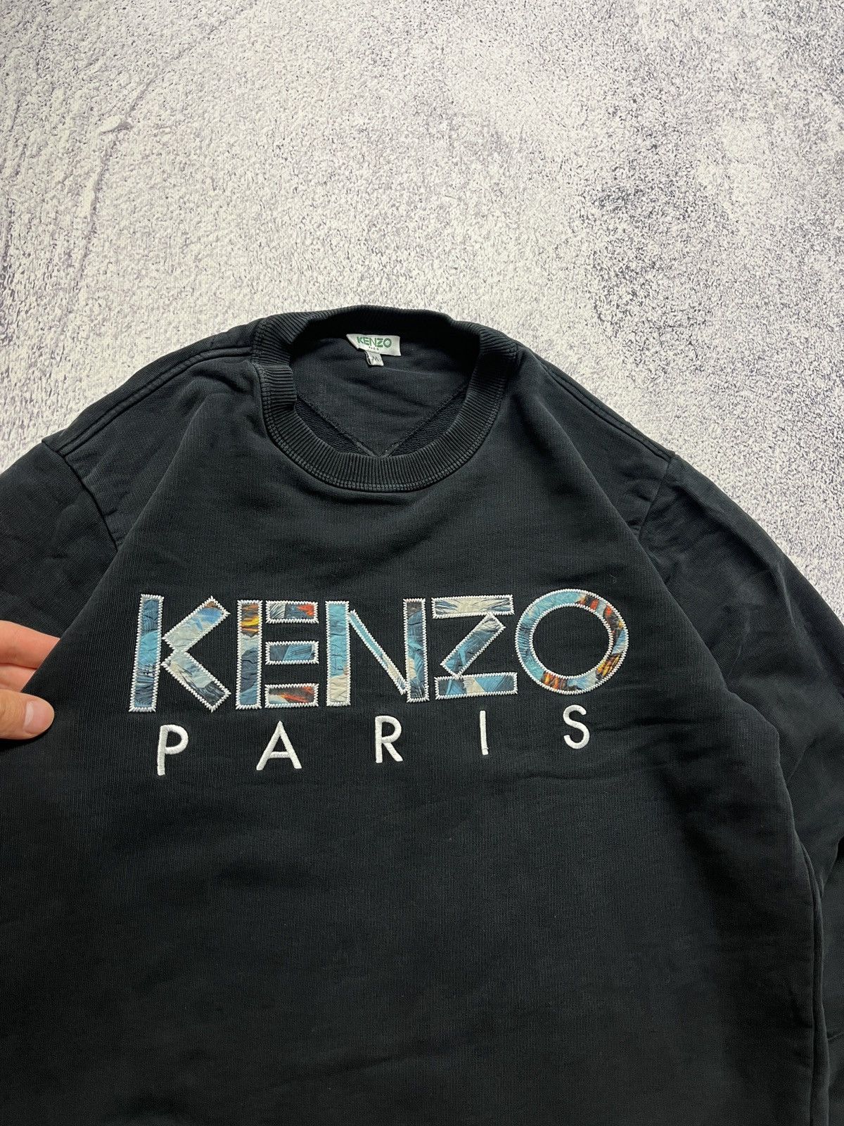 Kenzo × Other Kenzo Paris Big Embroidered Logo Sweatshirt Size M / US 6-8 / IT 42-44 - 7 Thumbnail