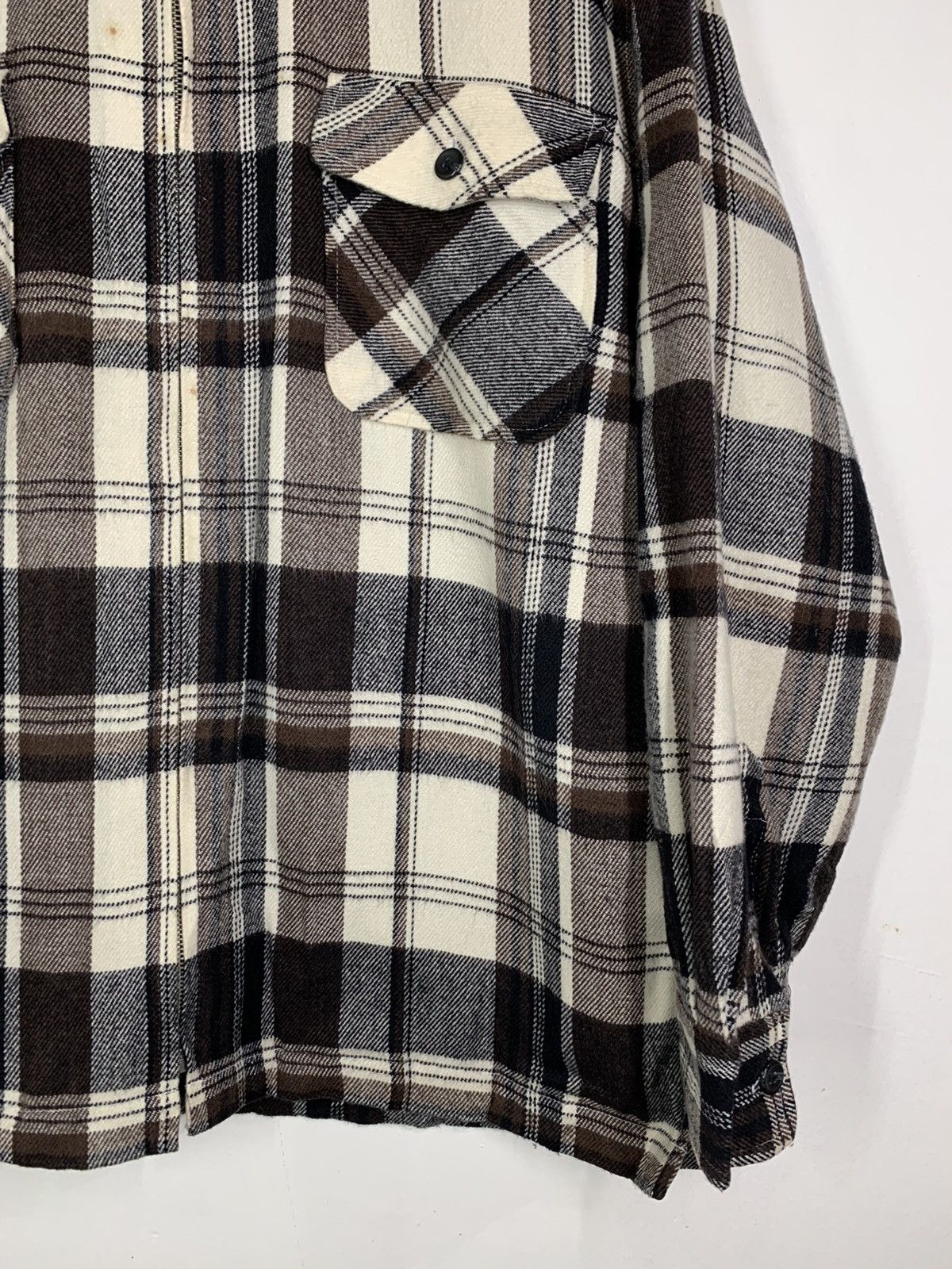 Japanese Brand × Vintage Vintage Fullzip Checkered Light Jacket Size US L / EU 52-54 / 3 - 4 Thumbnail