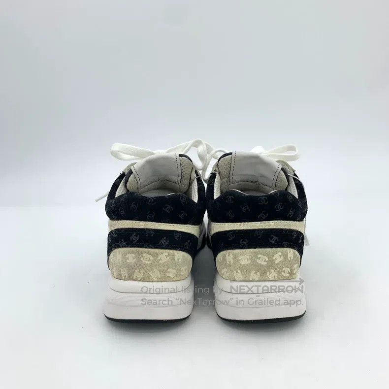 Chanel Chanel Colour-blocked logo printed full-print lace-with ca Size US 4.5 / IT 34.5 - 4 Thumbnail