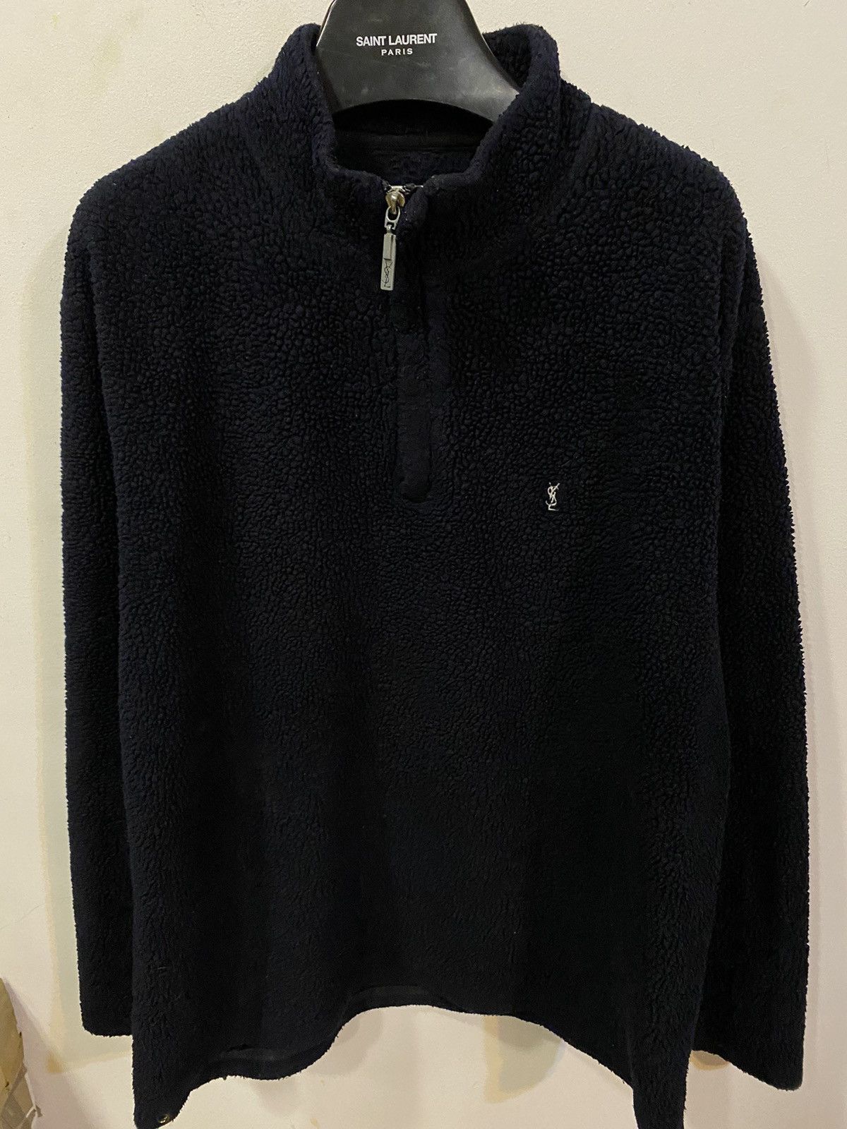 Vintage Heavy Fleece YSL Sweatshirt Thick YSL Sweater Size US L / EU 52-54 / 3 - 2 Thumbnail