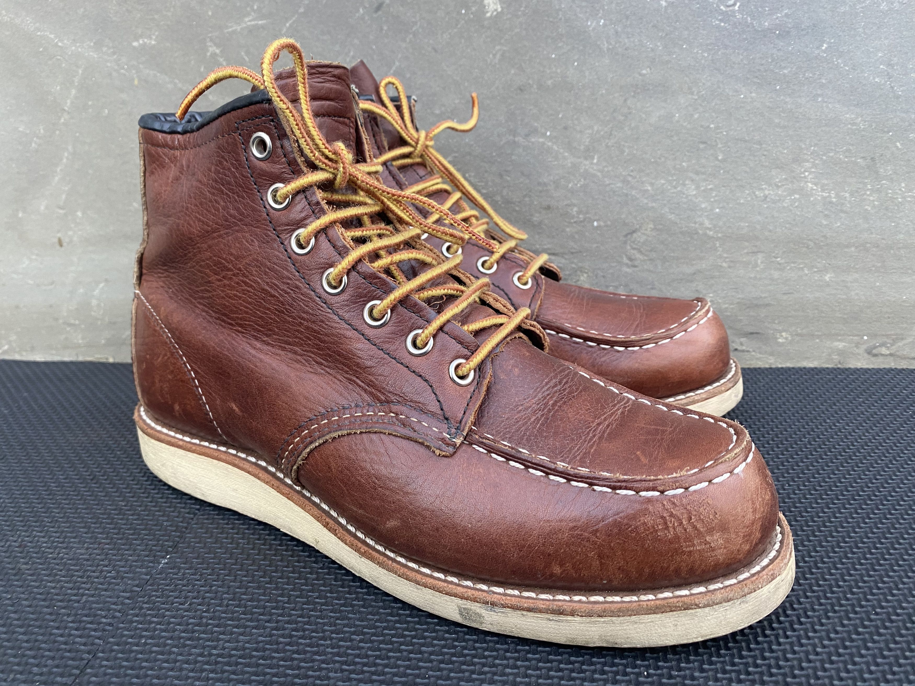 Red Wing Red Wing 8138 6'' Classic Moc Toe Brown Leather Boots Size US 7.5 / EU 40-41 - 4 Thumbnail