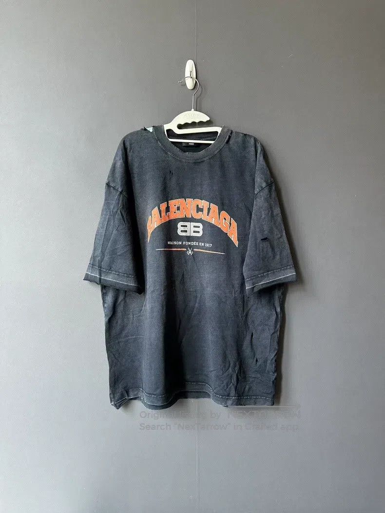 Balenciaga Distressed Scissors Short Sleeve