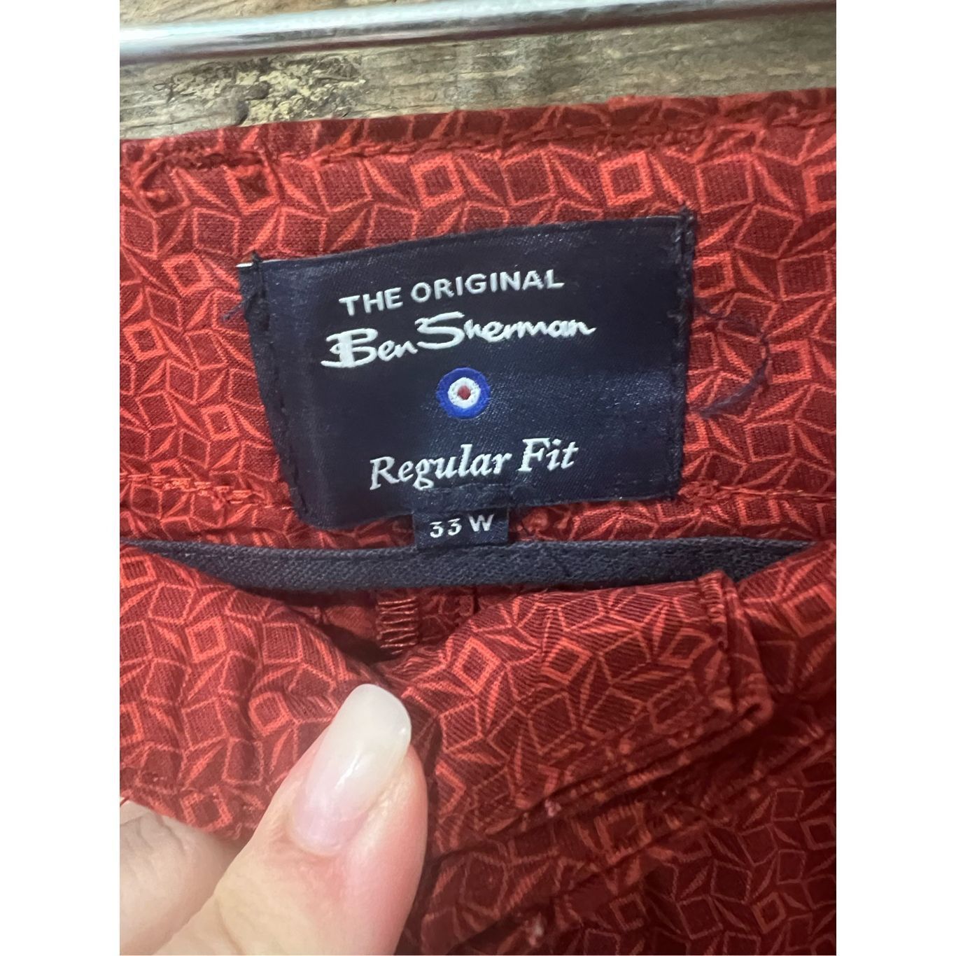 Ben Sherman Ben Sherman NWT Shorts Mens regular Fit Red Summer Sz 33 Size US 33 - 5 Thumbnail